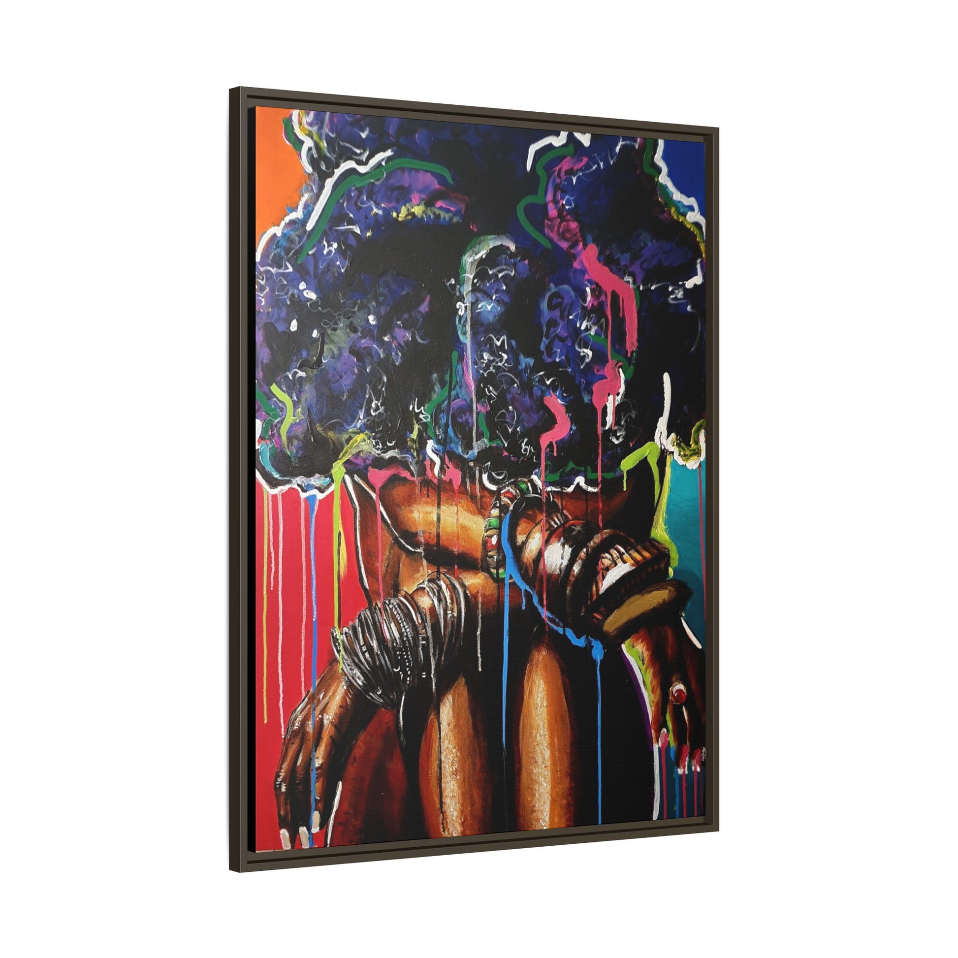 Bold Colorful Fro Lady