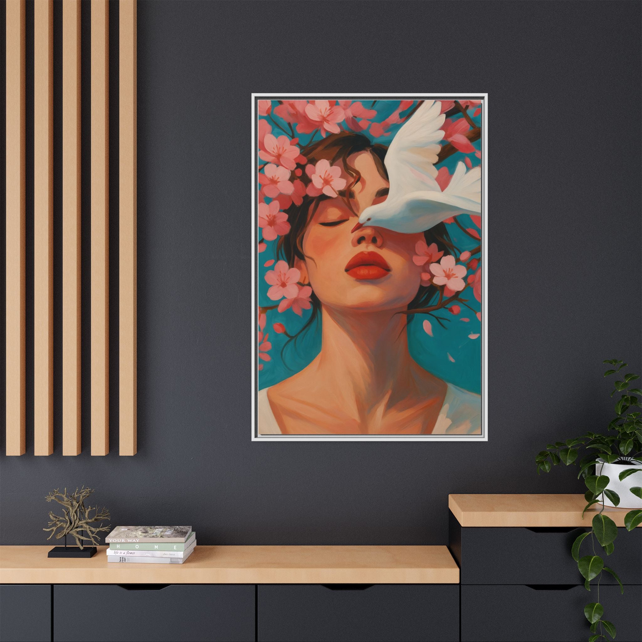 Pink Floral Serenity Dove