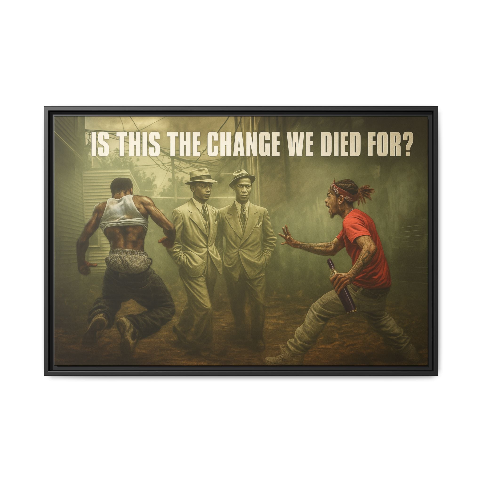 Framed Art Print: 'Is This The Change We Died For?' - Social Commentary Wall Decor, Black History Art, Motivational Home Decor, Gift [...]