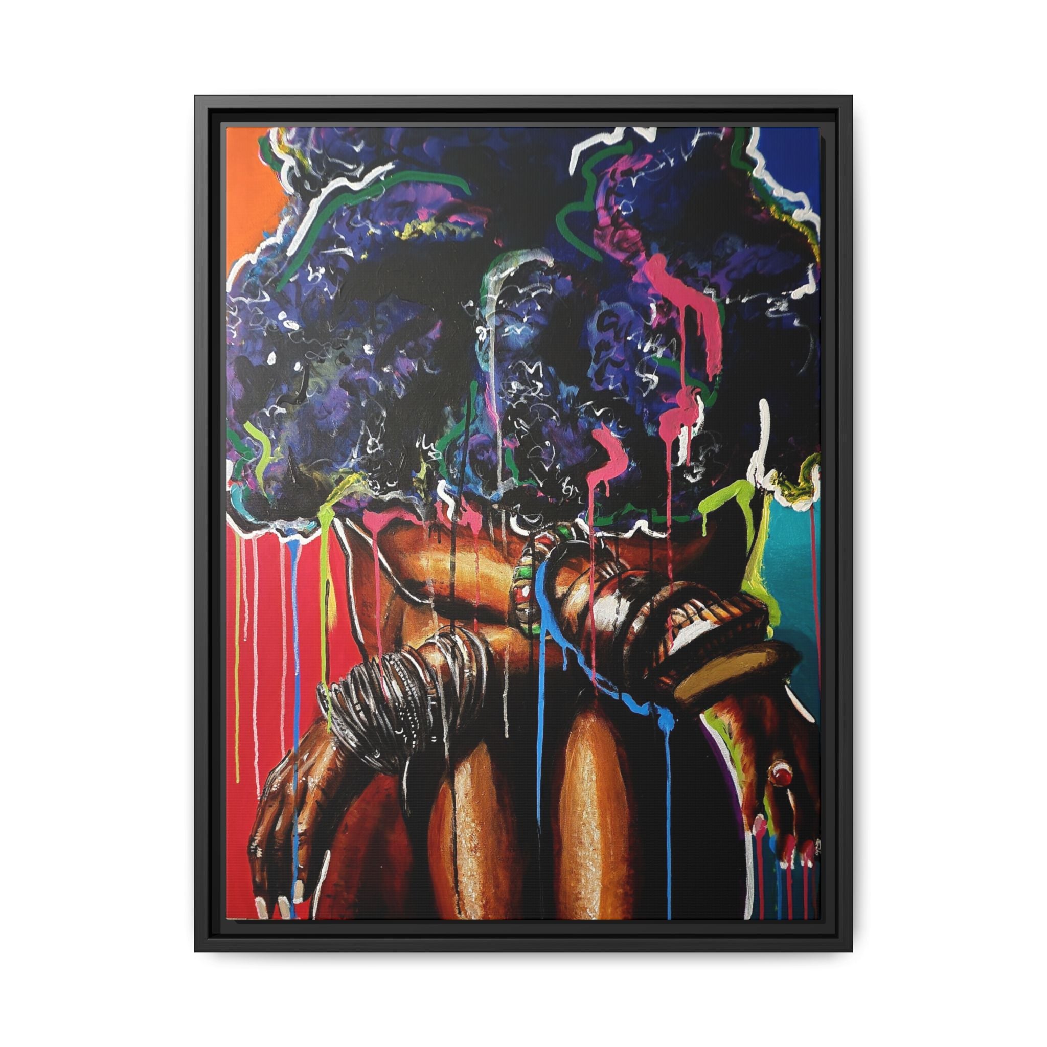 Bold Colorful Fro Lady