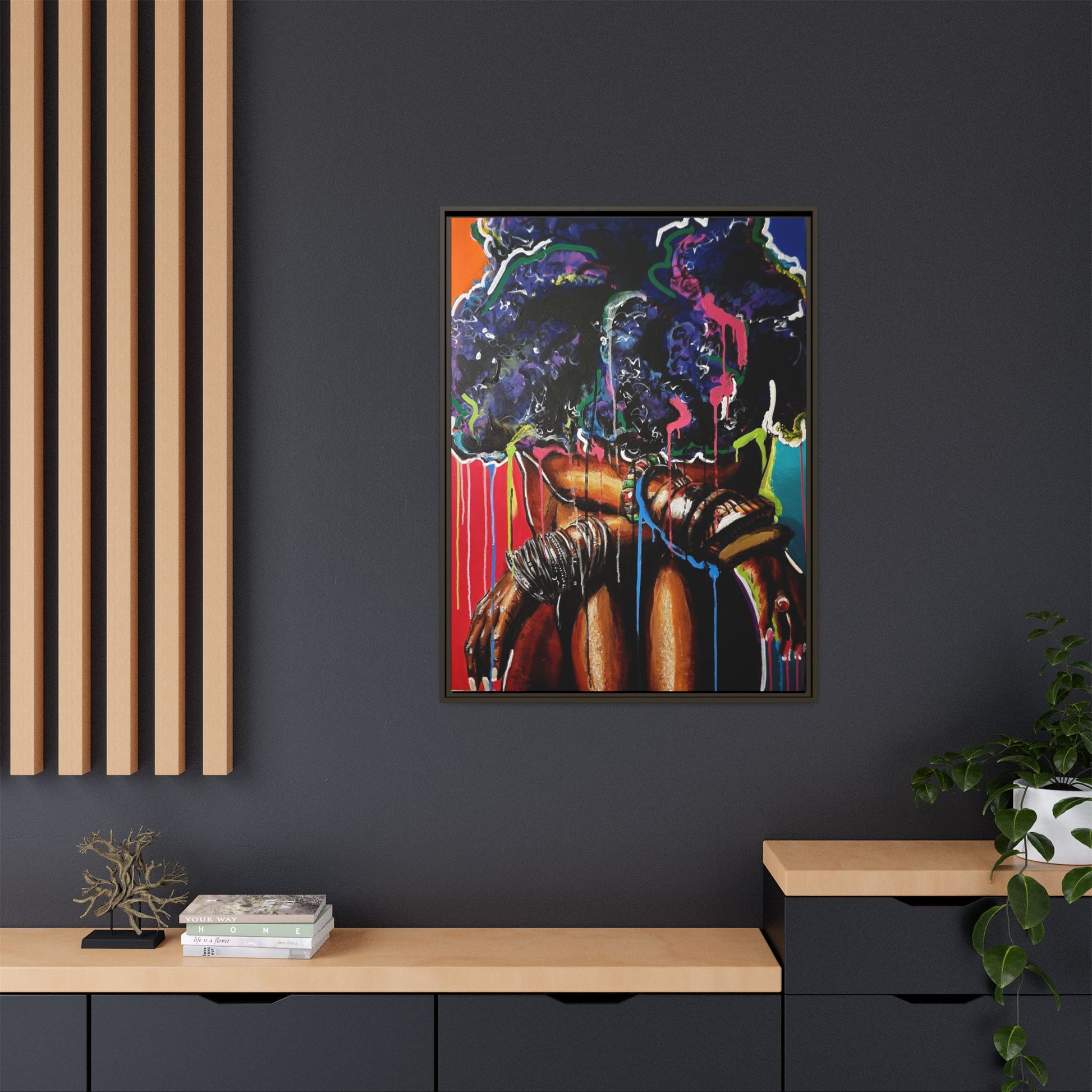 Bold Colorful Fro Lady