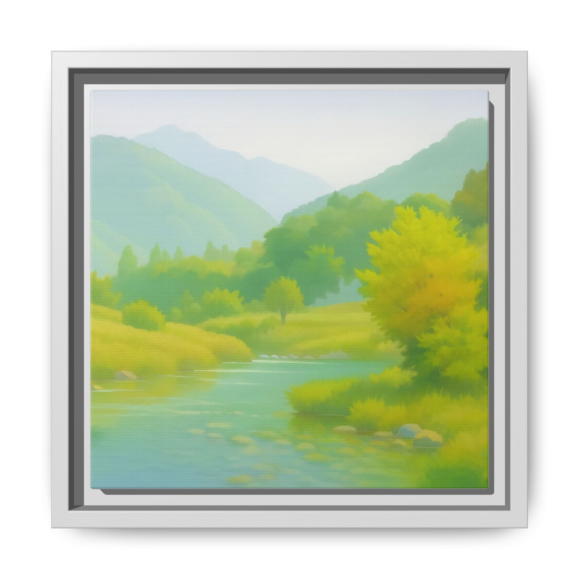 Calming River Green Landscape