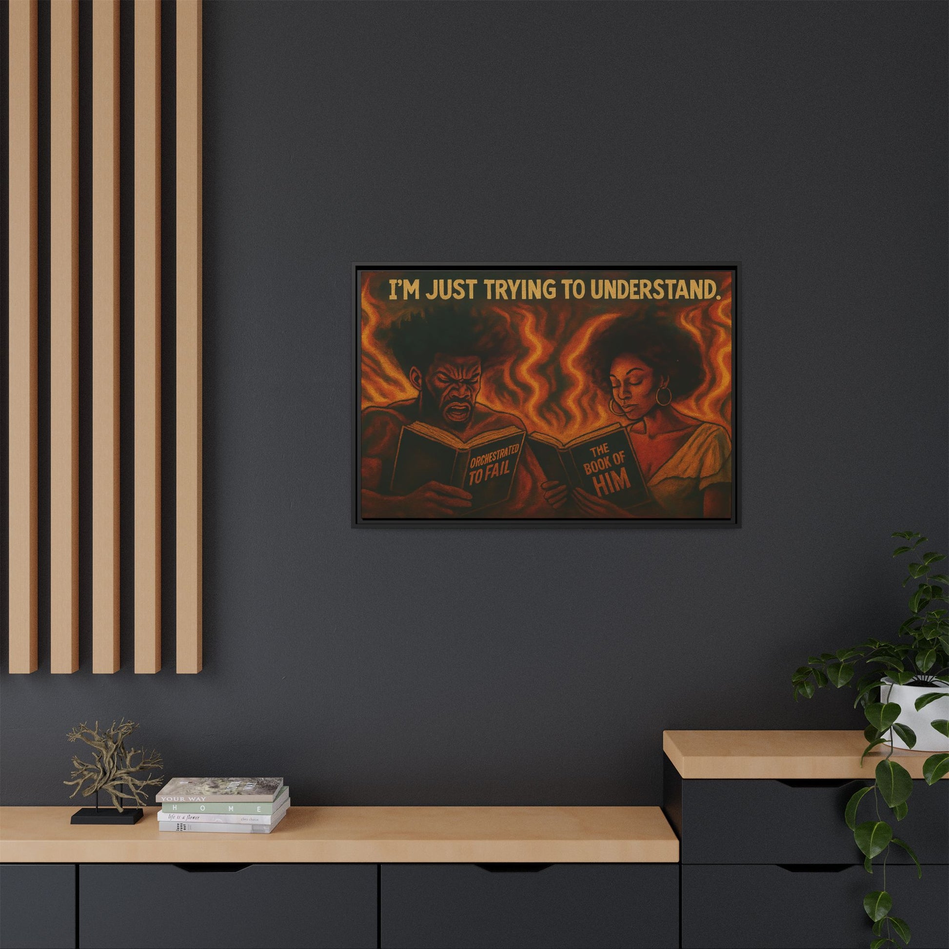 Colorful Motivational Wall Art, Inspirational Home Decor, Black Art Print, Gift for Parents, Empowerment Artwork, Framed Canvas