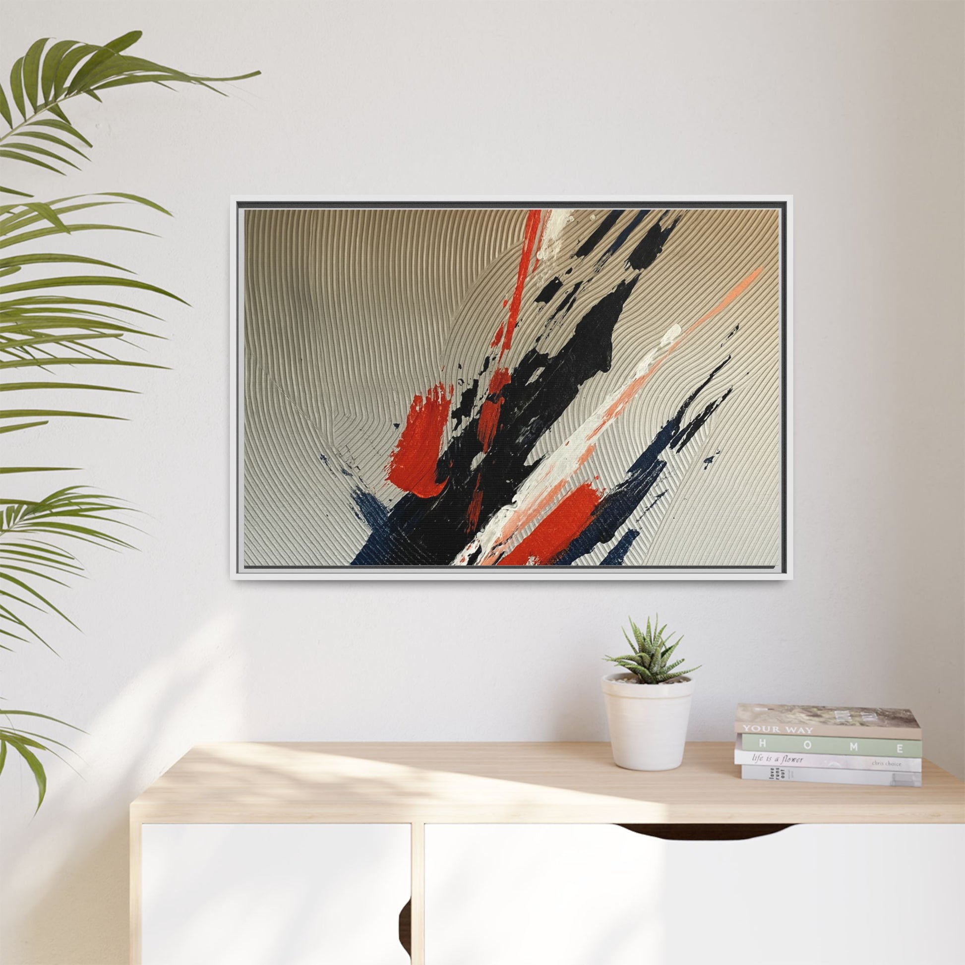 Black Red White Splatter
