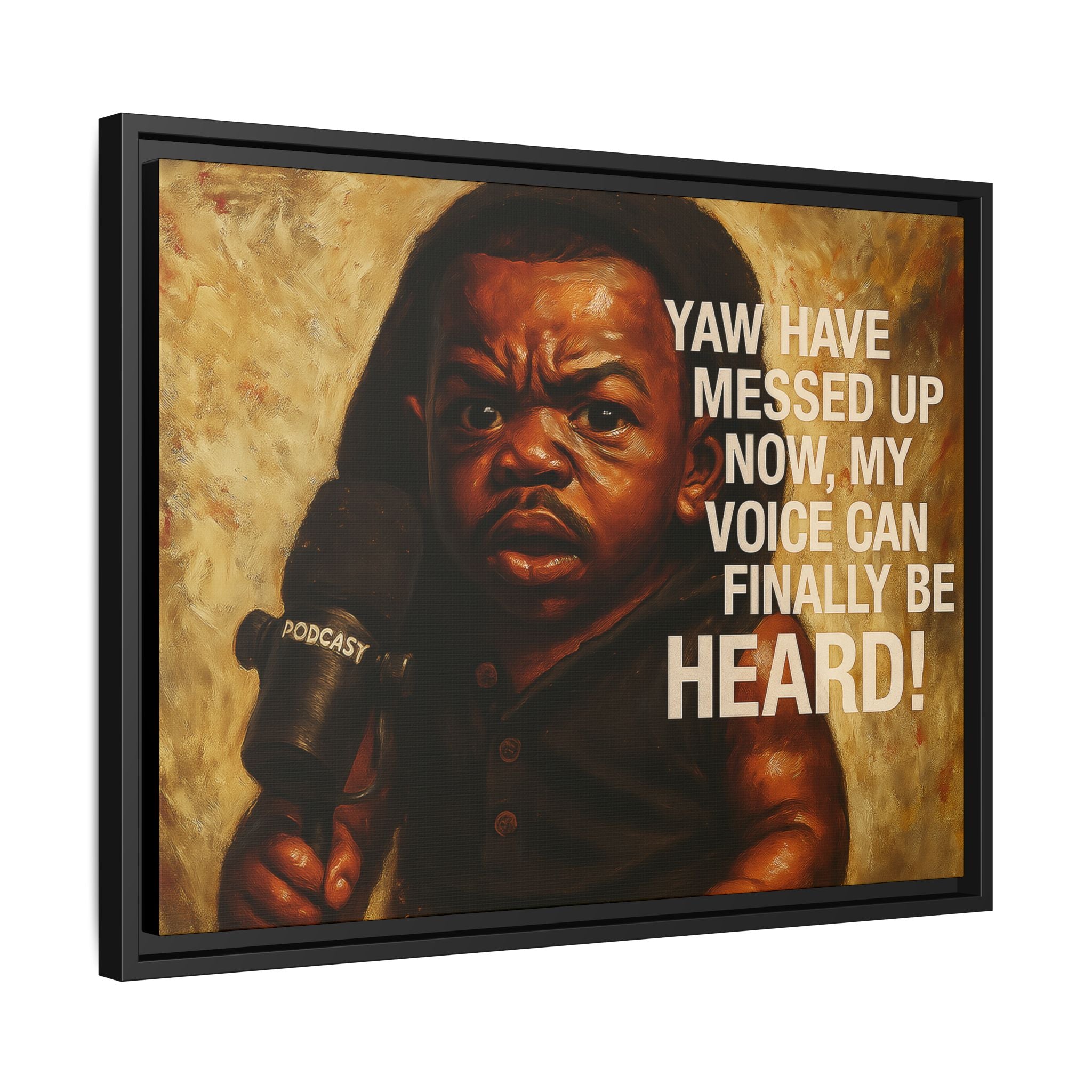 Framed Art Print of Empowering Voice Illustration, Home Decor, Gift for Podcasters, Unique Wall Art, Inspiring Room Accent