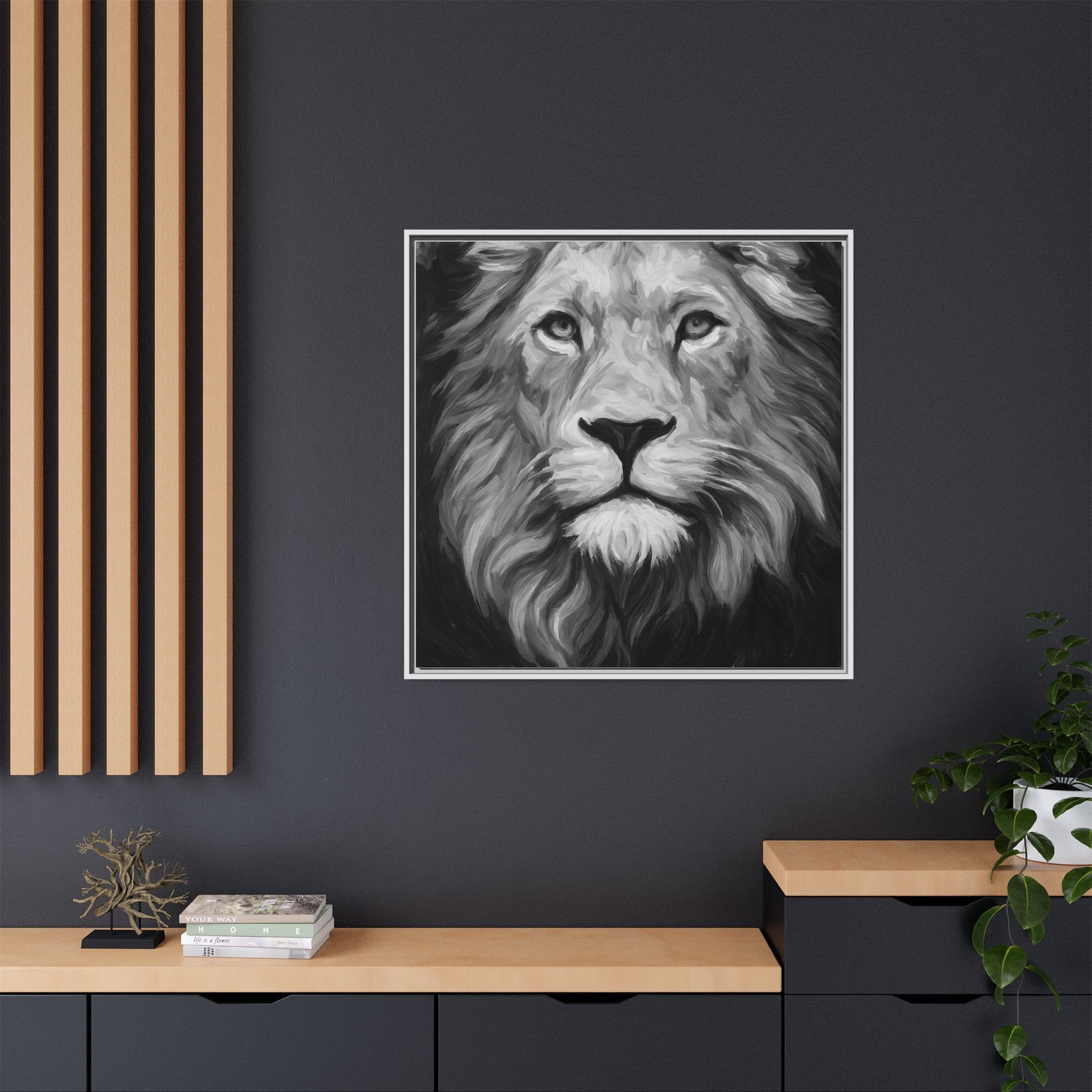 Black and White Lion 1