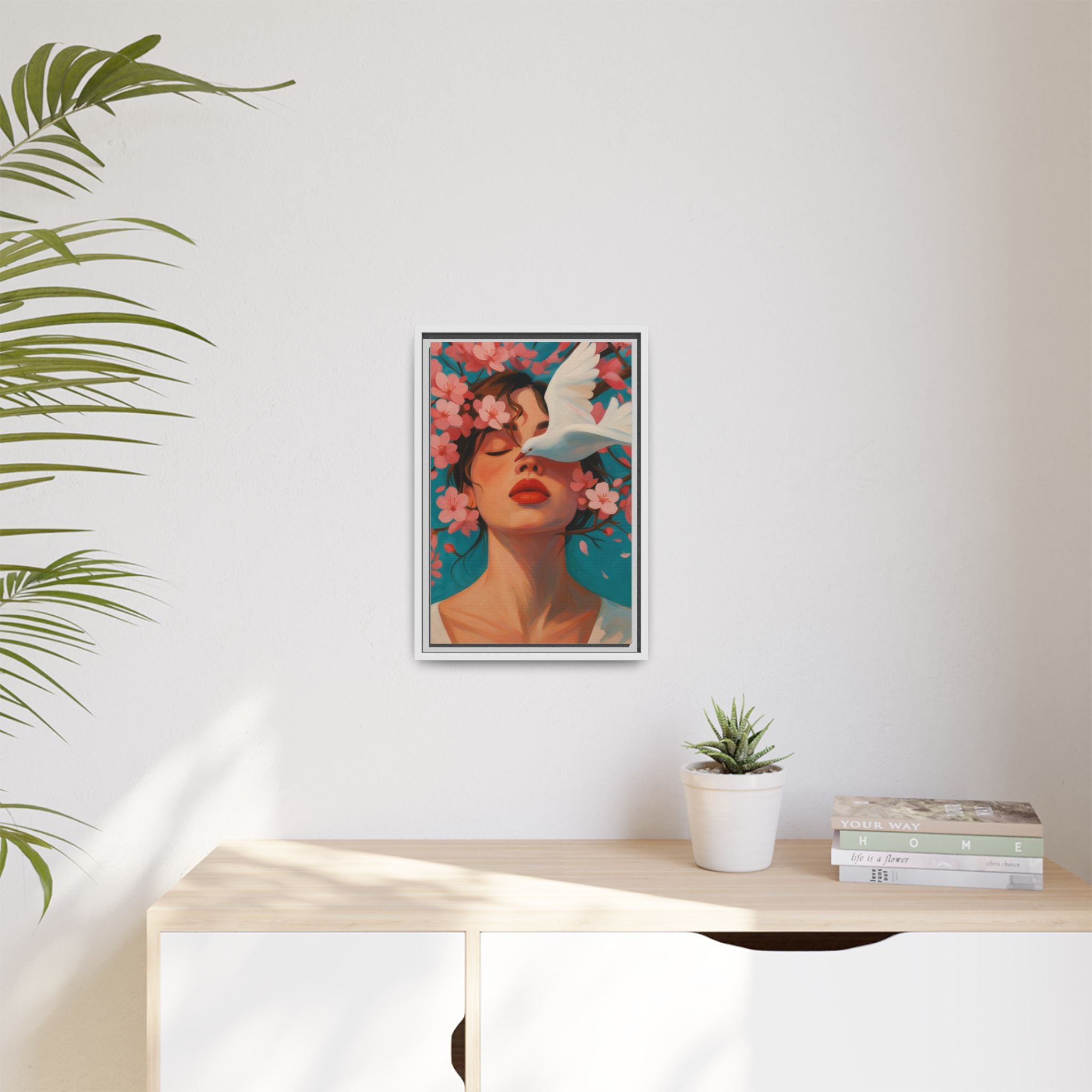 Pink Floral Serenity Dove