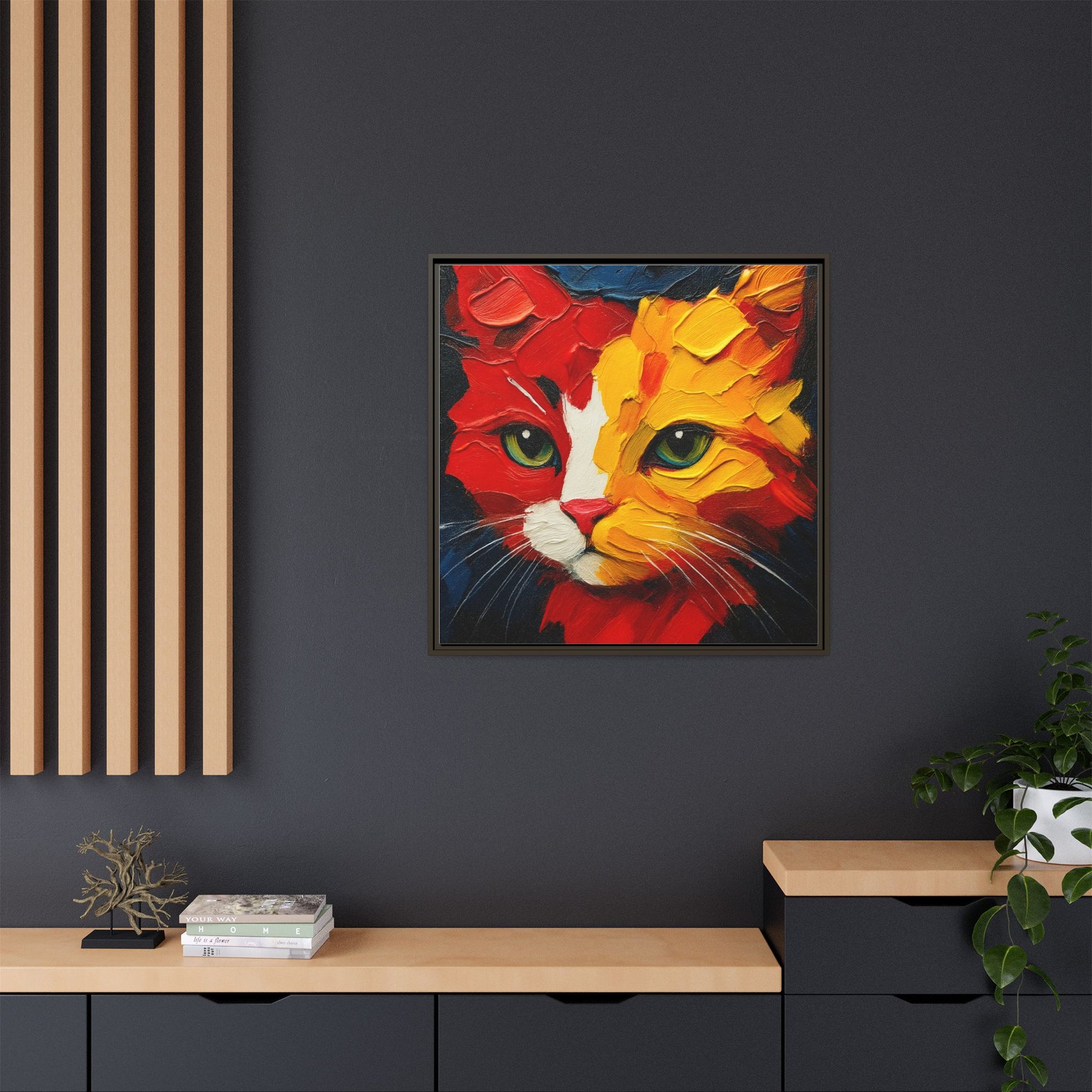 Whiskers in Red & Gold