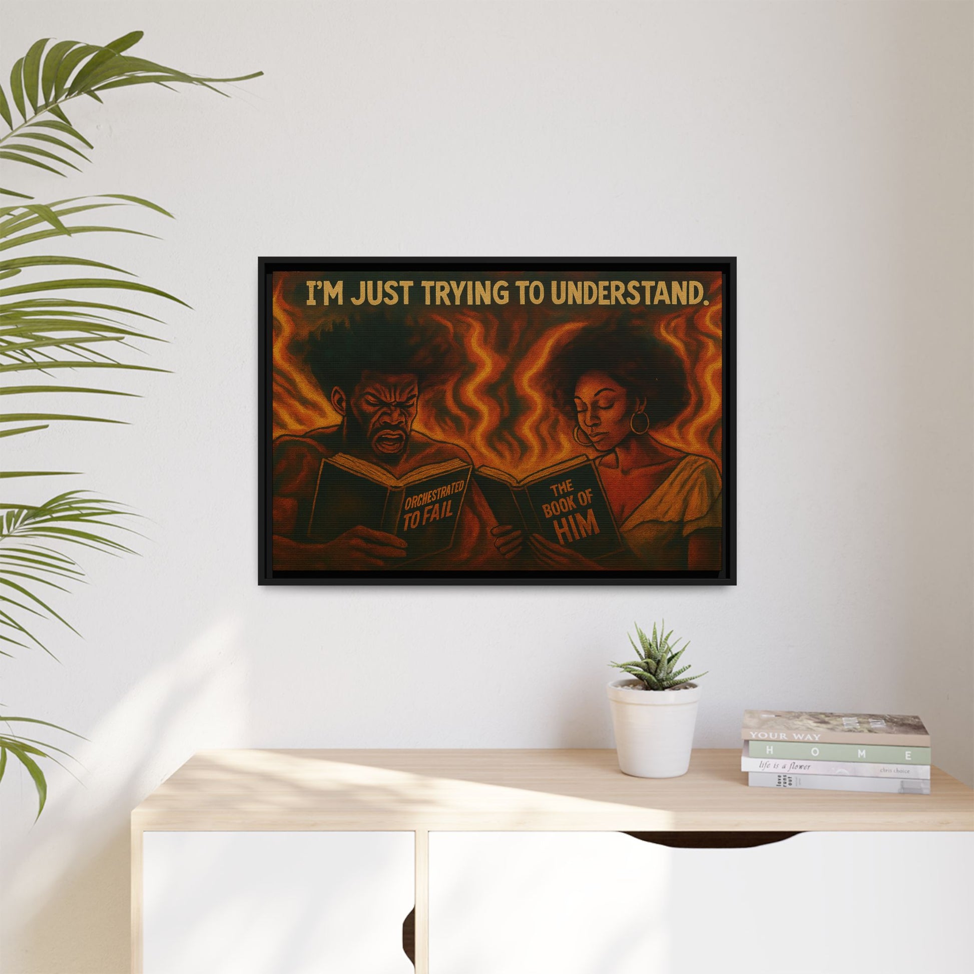 Colorful Motivational Wall Art, Inspirational Home Decor, Black Art Print, Gift for Parents, Empowerment Artwork, Framed Canvas