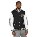 Sublime 14 Unisex Heavyweight Letterman Jacket — Black & White Emblem & Nunchucks Badge