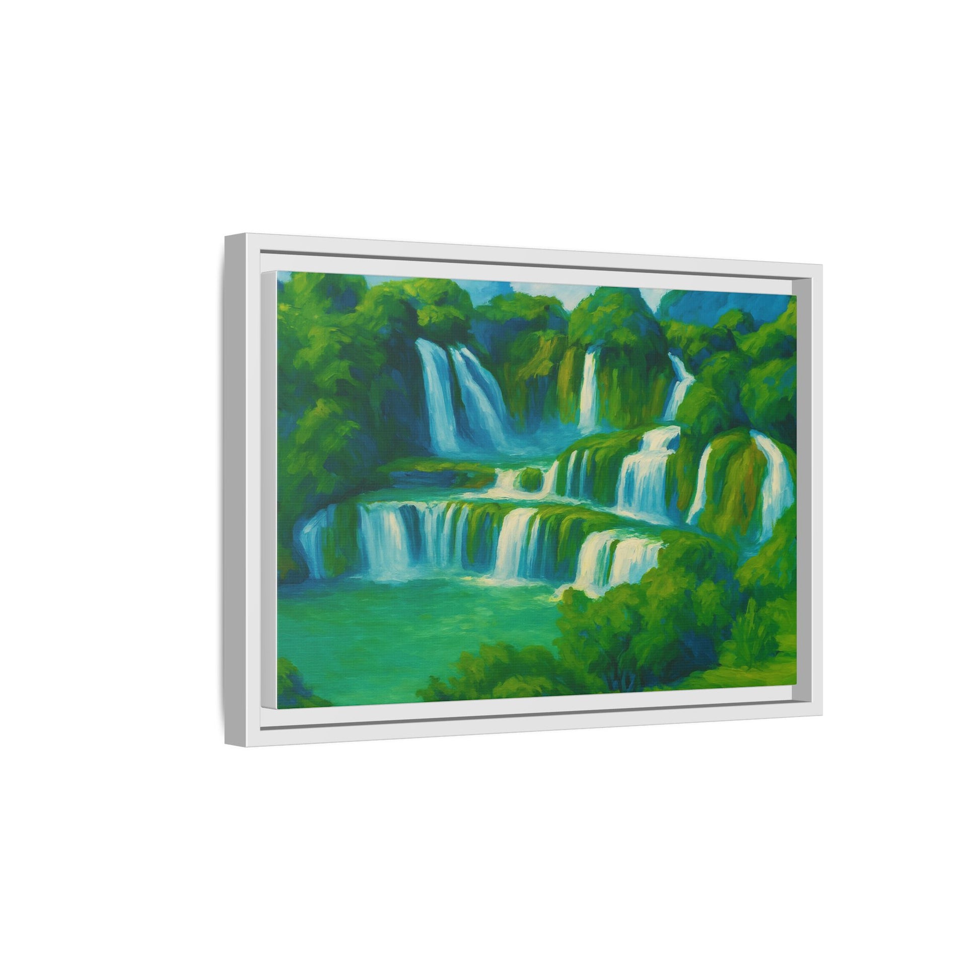 Green Serene Waterfall