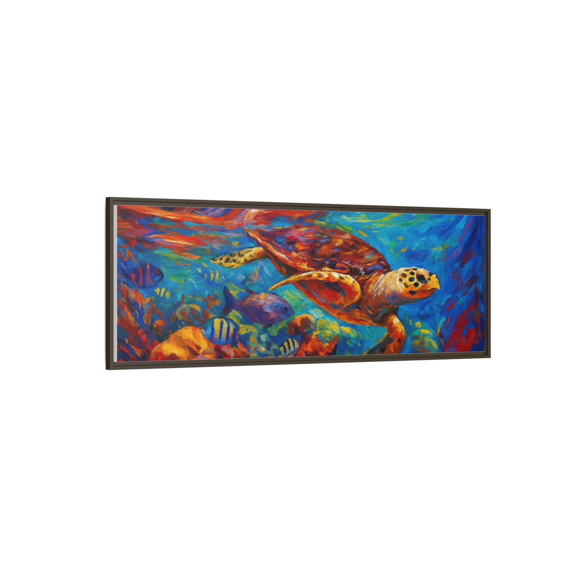 Vibrant Sea Turtle Swimming