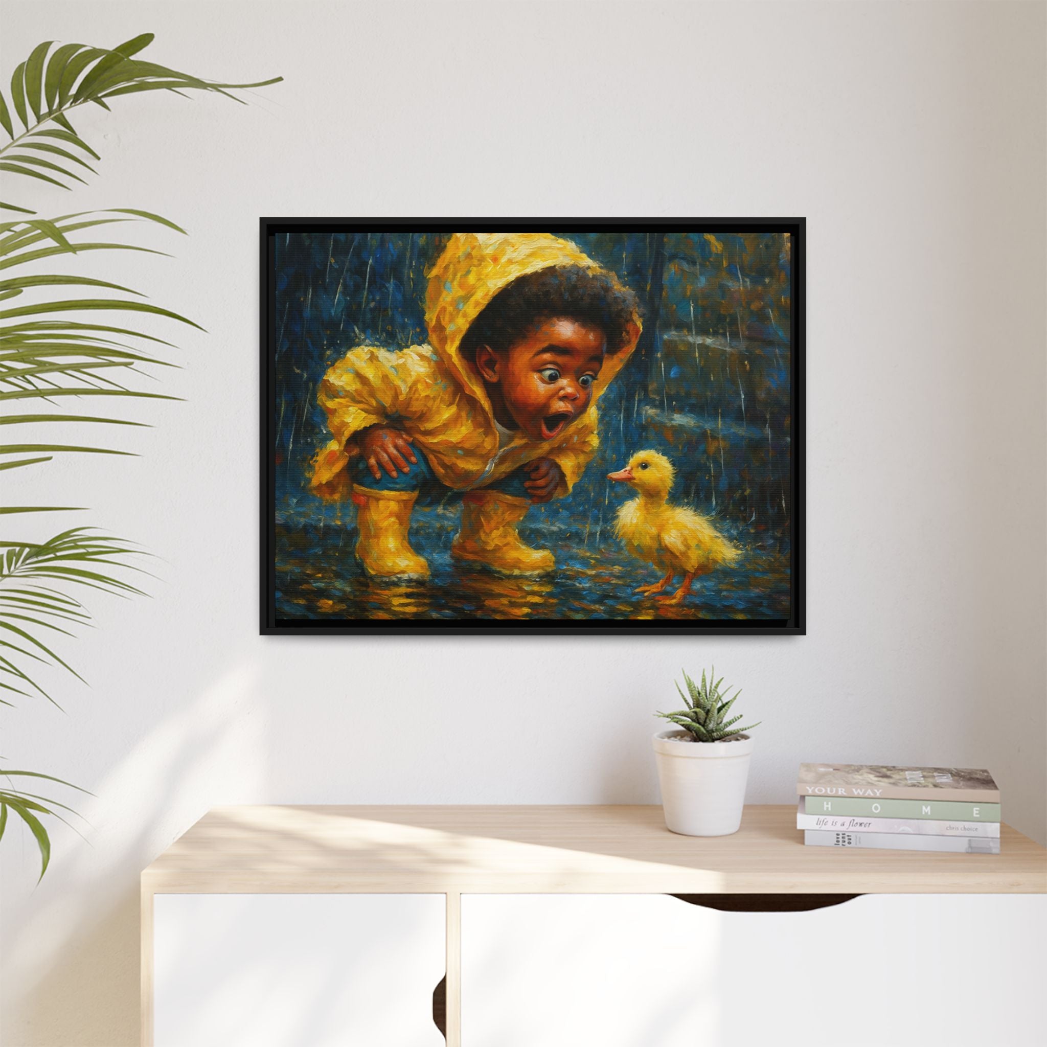 Yellow Child and Duck