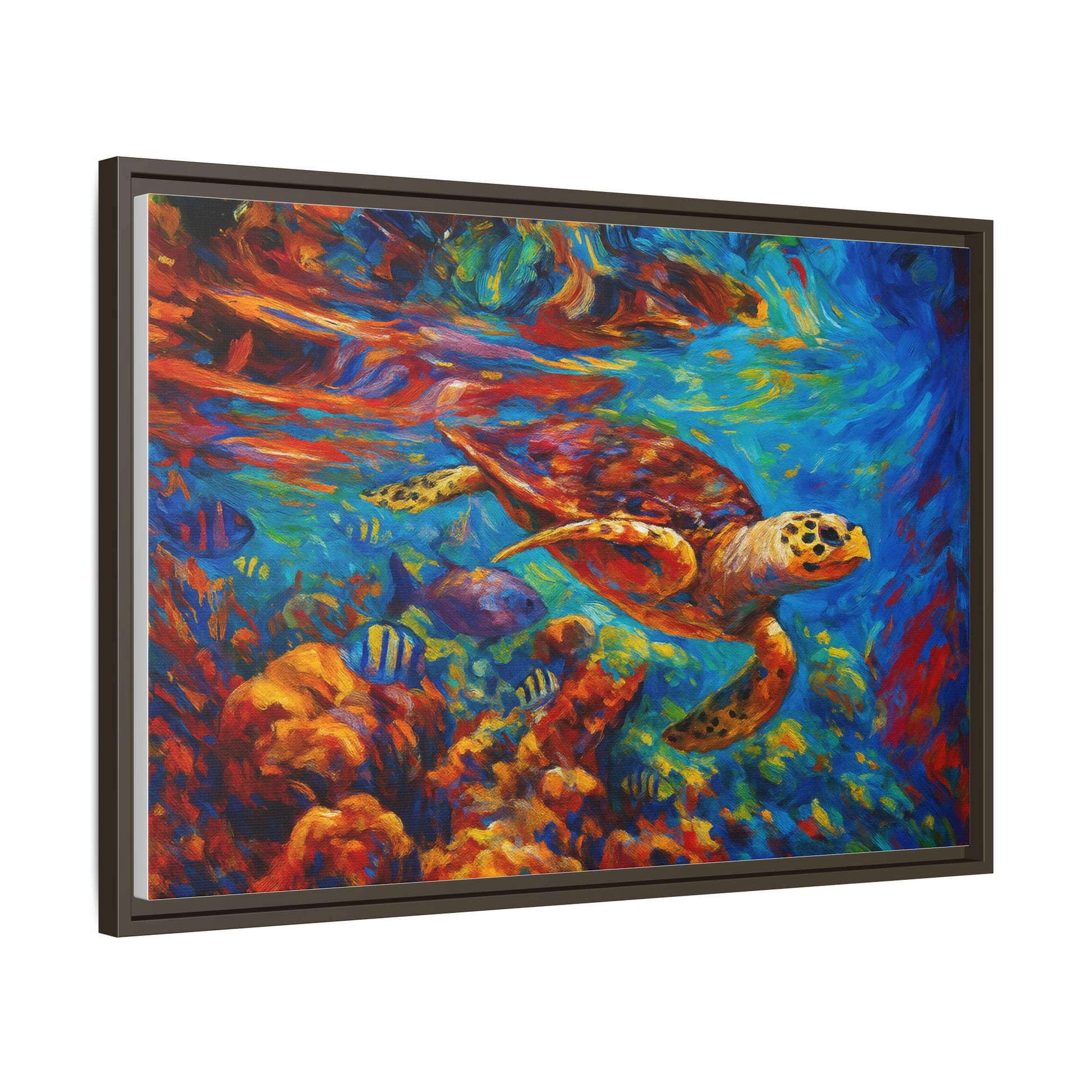 Vibrant Sea Turtle Swimming