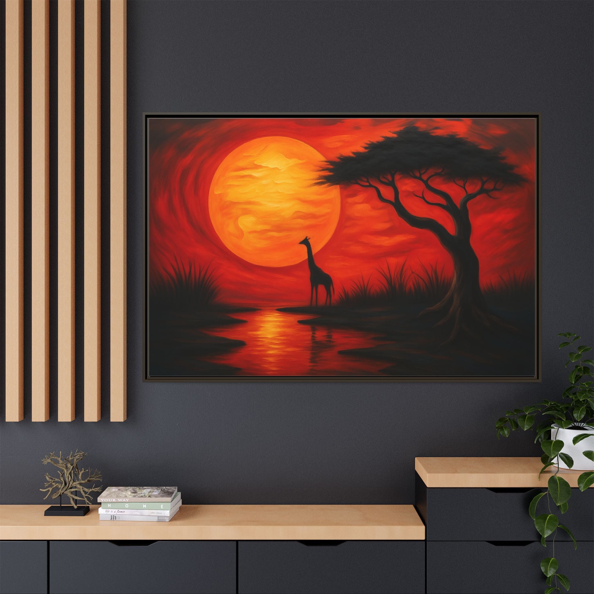 Giraffe Savanna Sunset