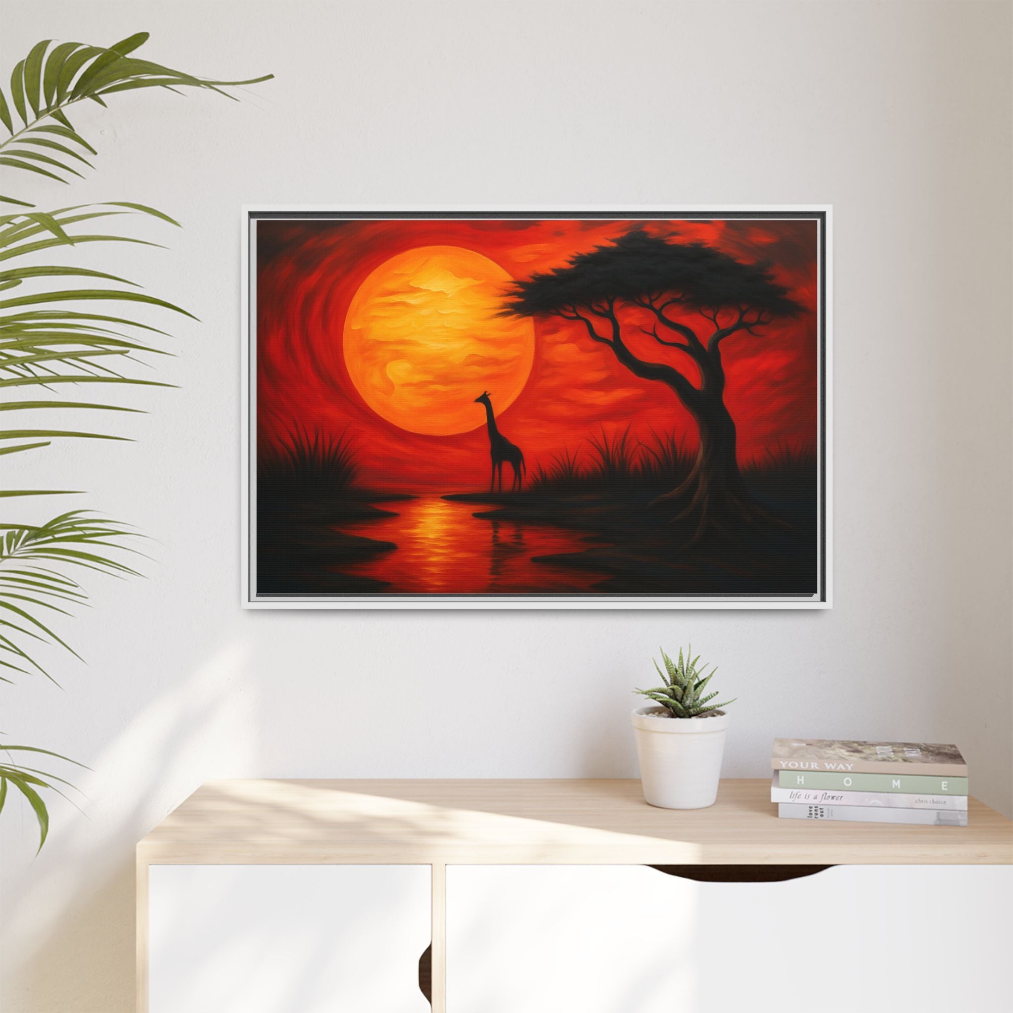 Giraffe Savanna Sunset