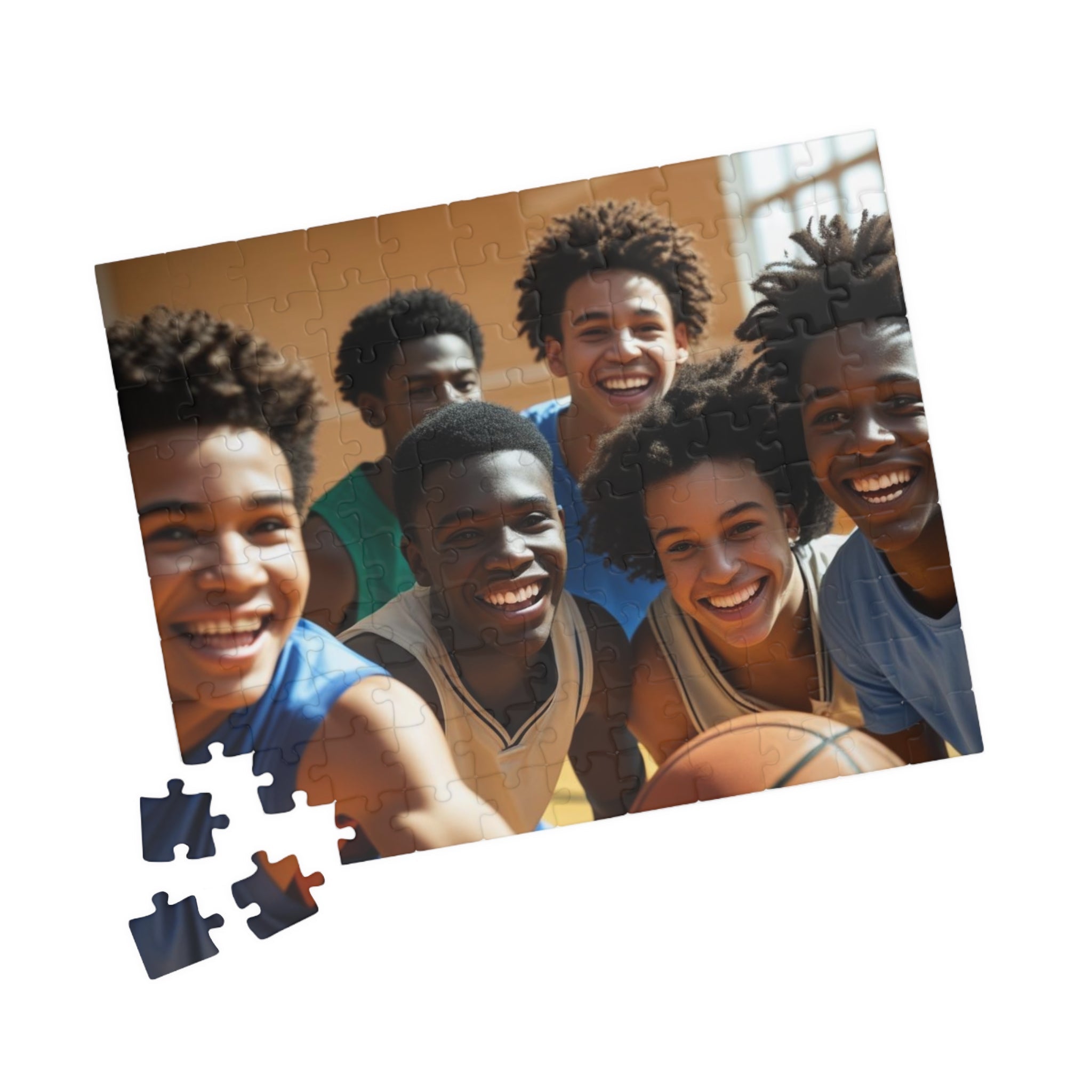 Basketball Team Photo Puzzle — Custom 110/252/520/1014-Piece Jigsaw