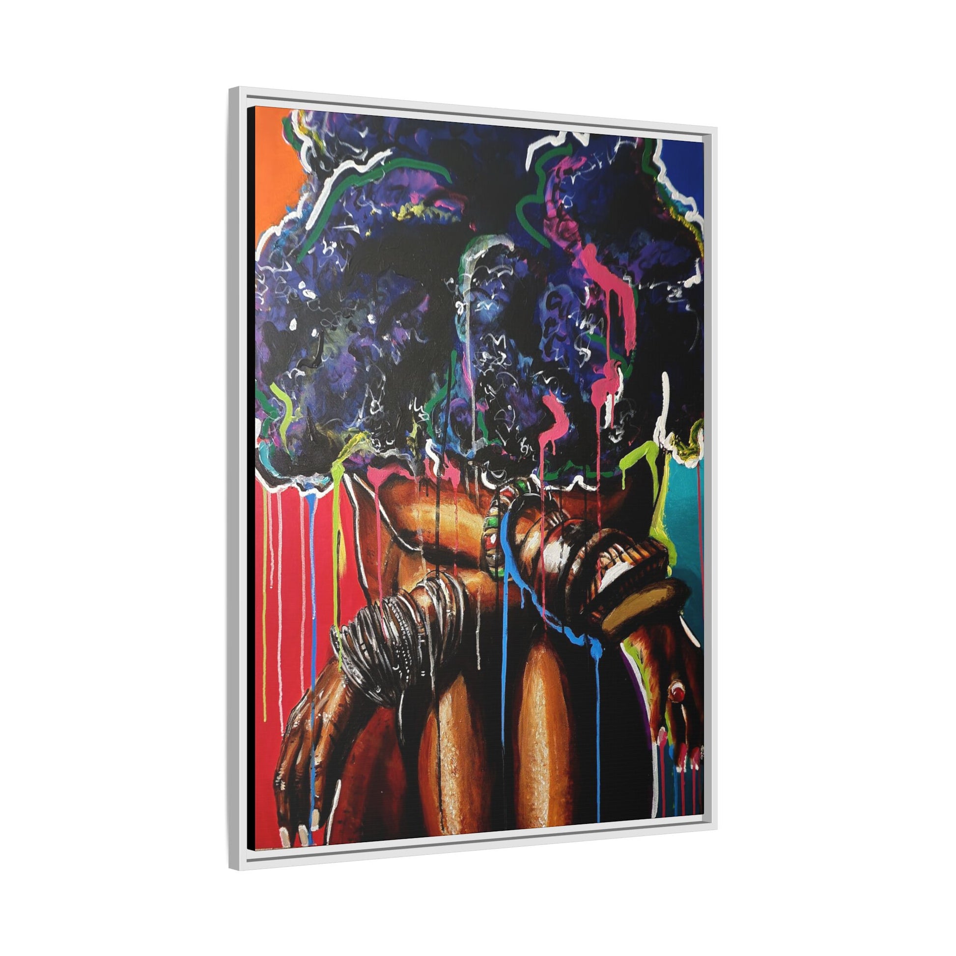 Bold Colorful Fro Lady