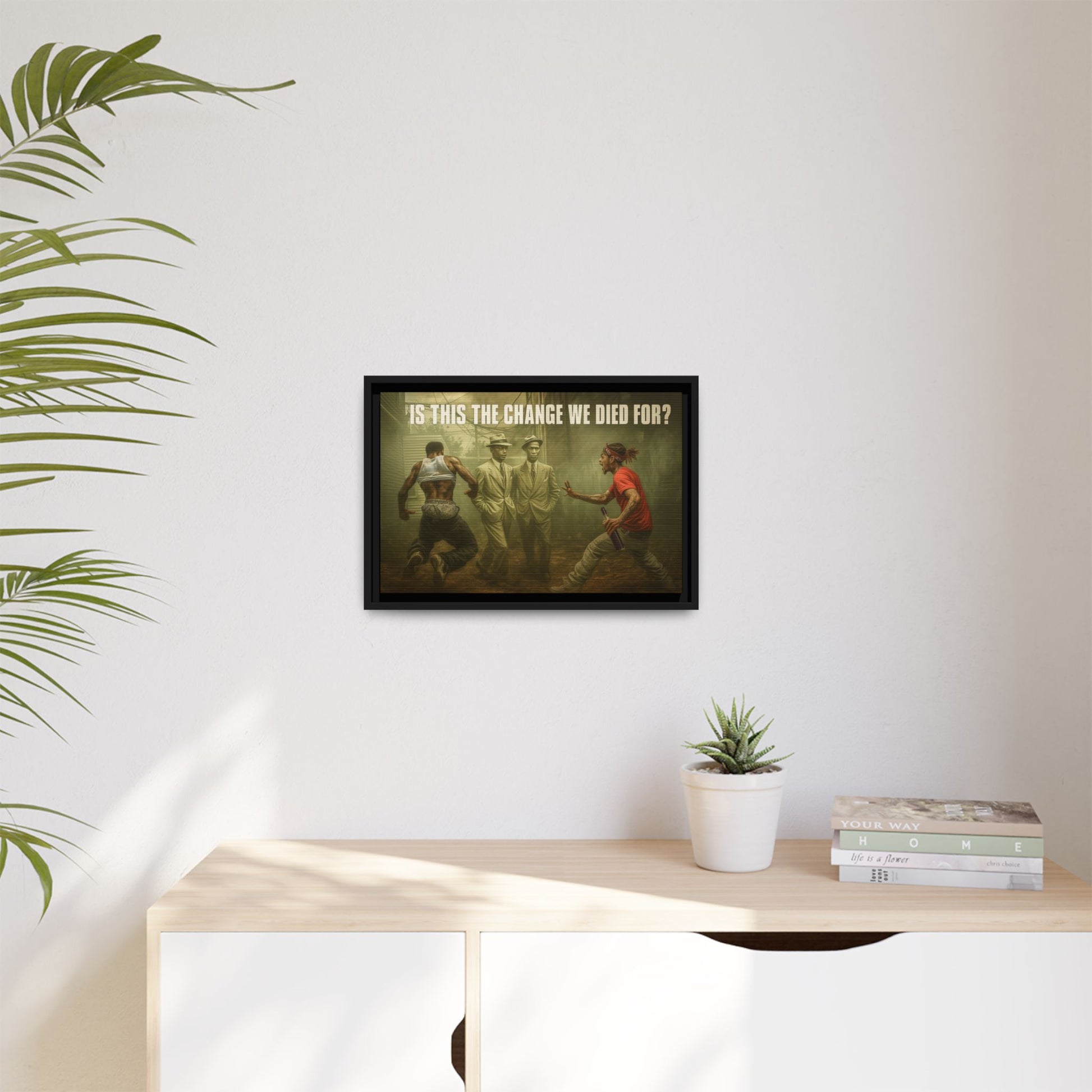 Framed Art Print: 'Is This The Change We Died For?' - Social Commentary Wall Decor, Black History Art, Motivational Home Decor, Gift [...]