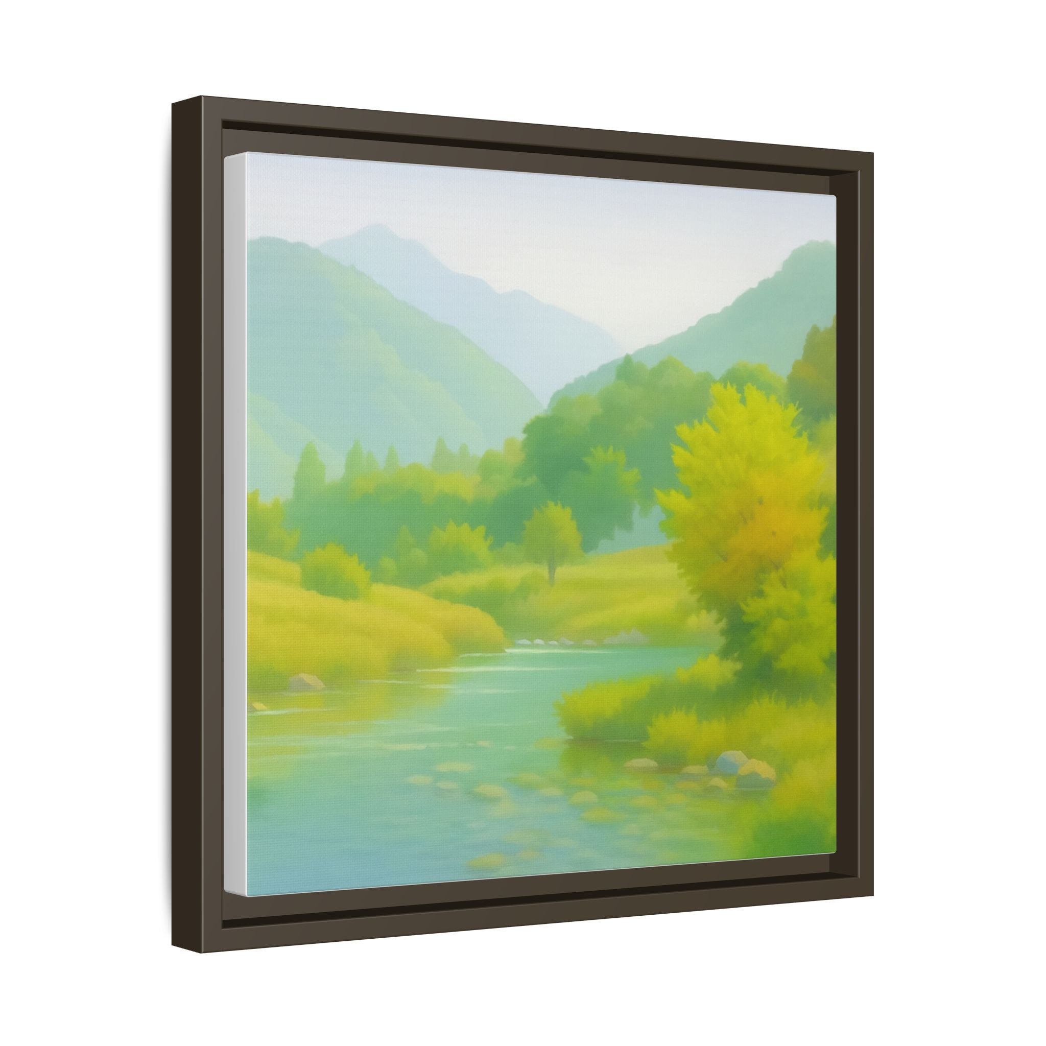 Calming River Green Landscape