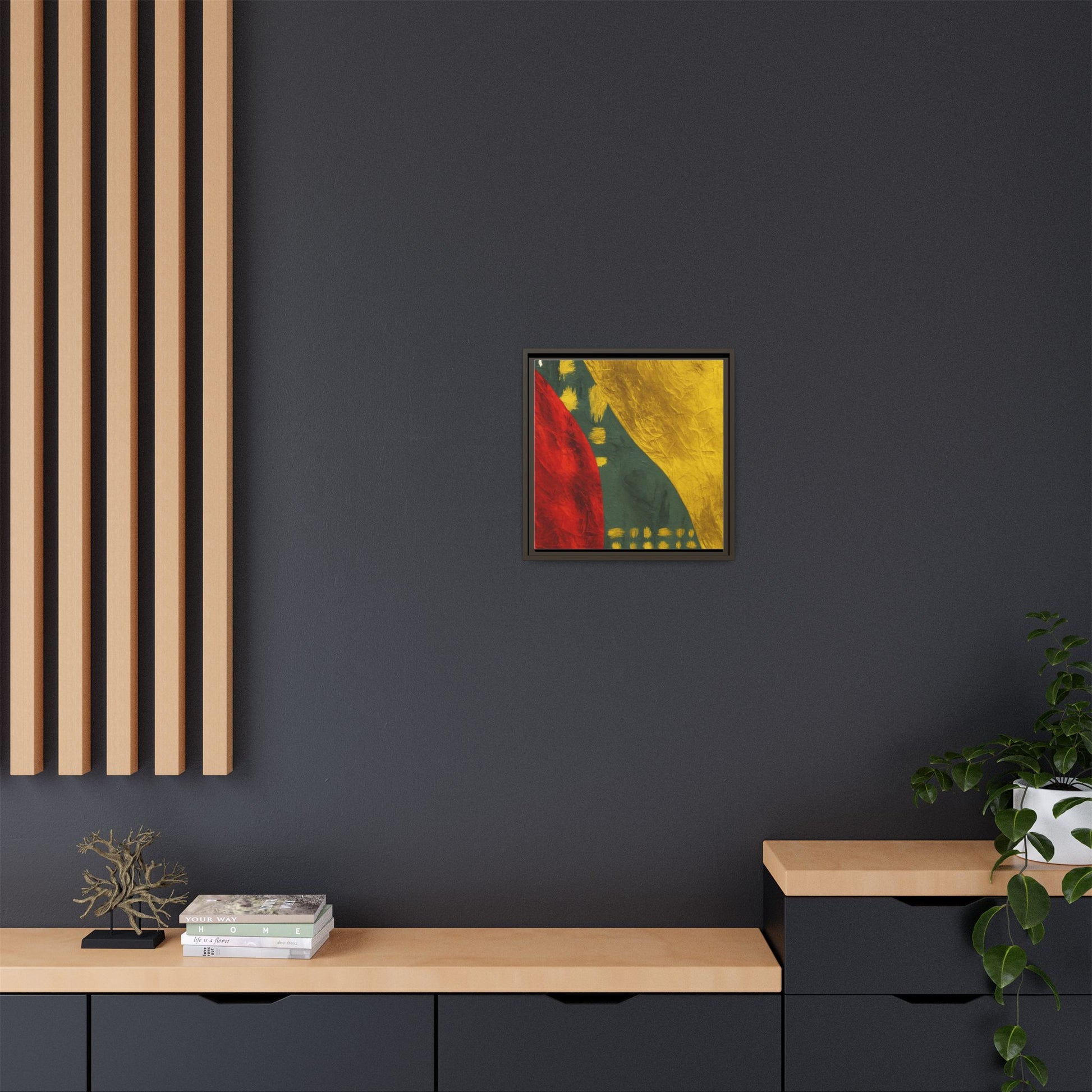 Red Green Gold Abstract