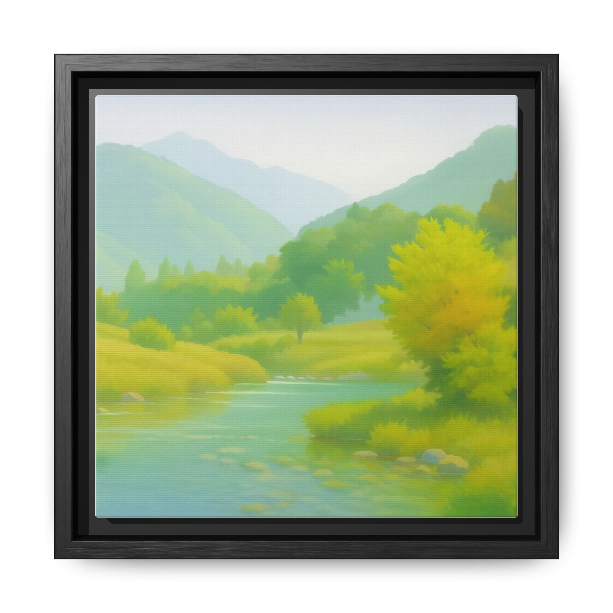 Calming River Green Landscape
