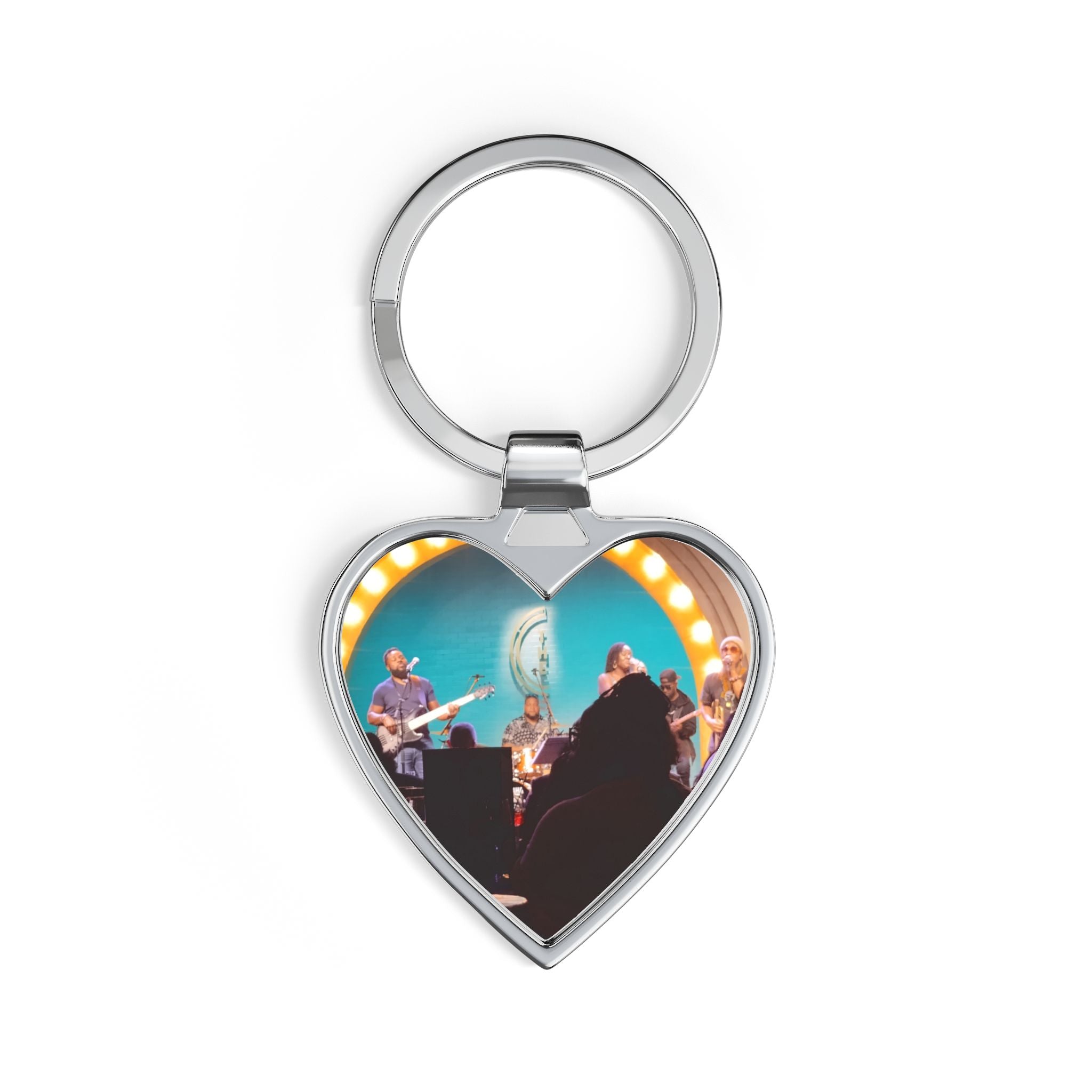 Concert Photo Heart Keychain — Live Music Souvenir Gift