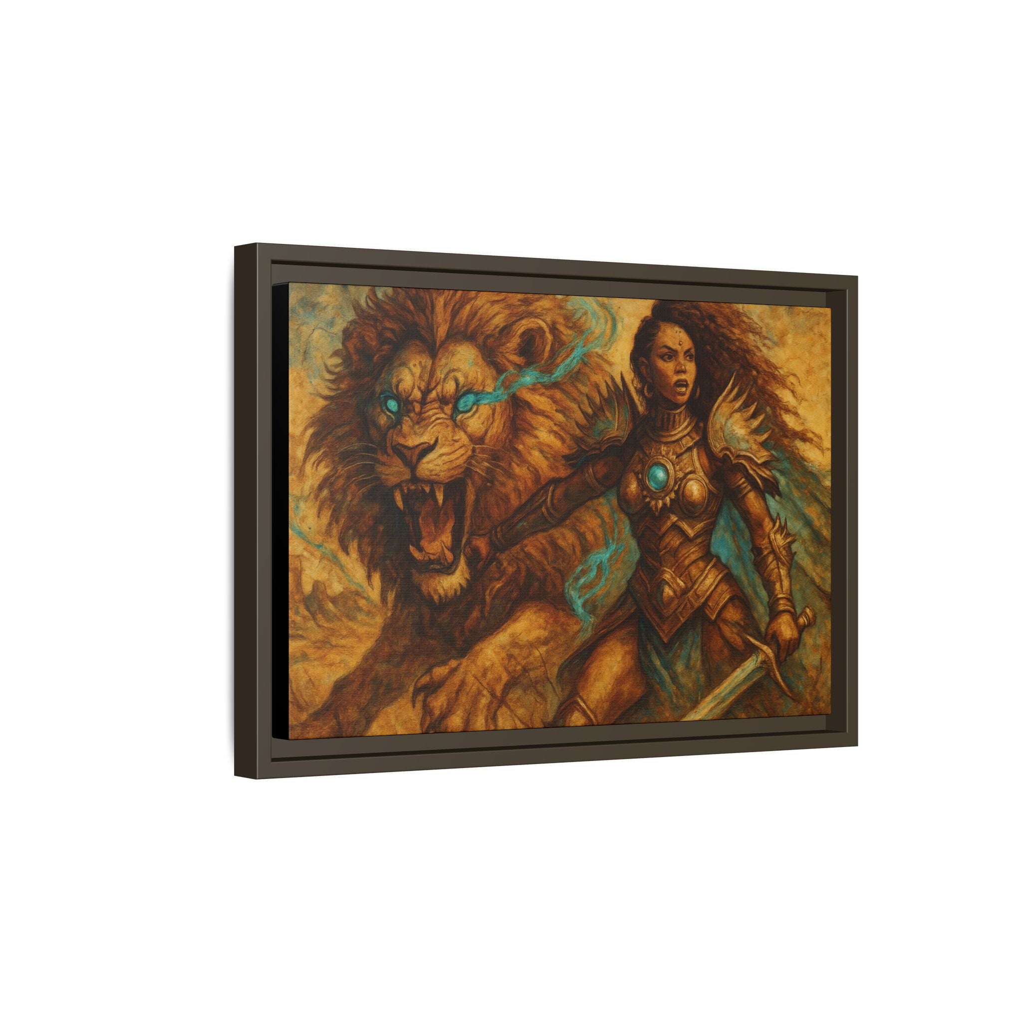 Fantasy Lion and Warrior