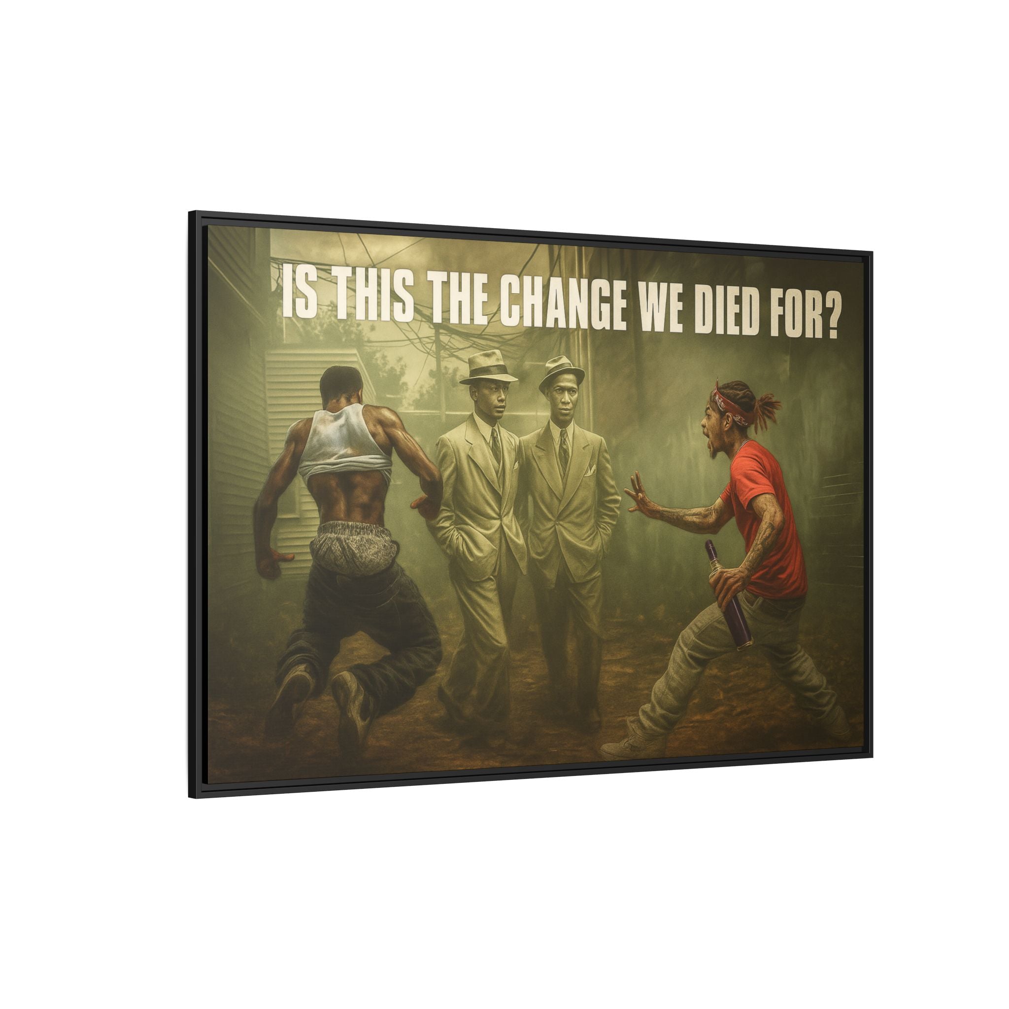 Framed Art Print: 'Is This The Change We Died For?' - Social Commentary Wall Decor, Black History Art, Motivational Home Decor, Gift [...]