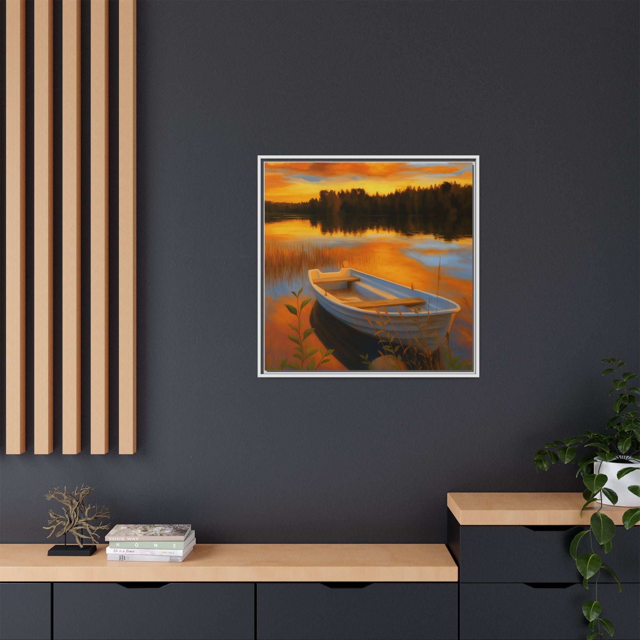 Sunset Boat Reflections