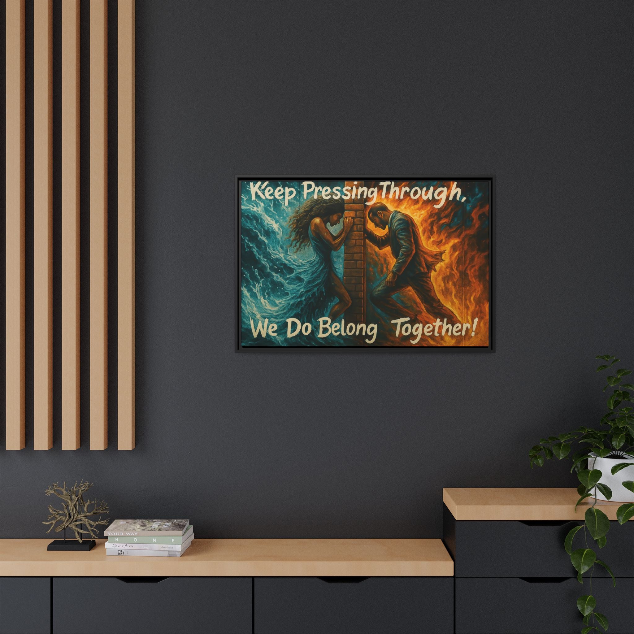 Matte Canvas, Framed (Multi-color)