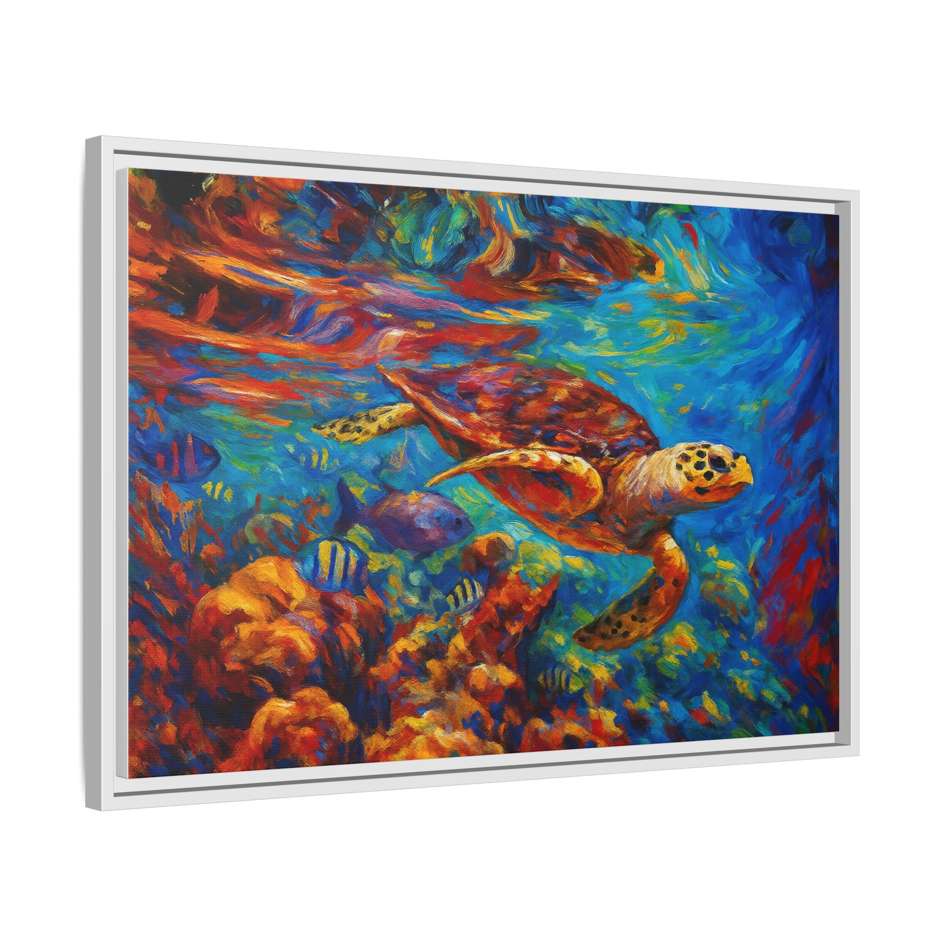 Vibrant Sea Turtle Swimming