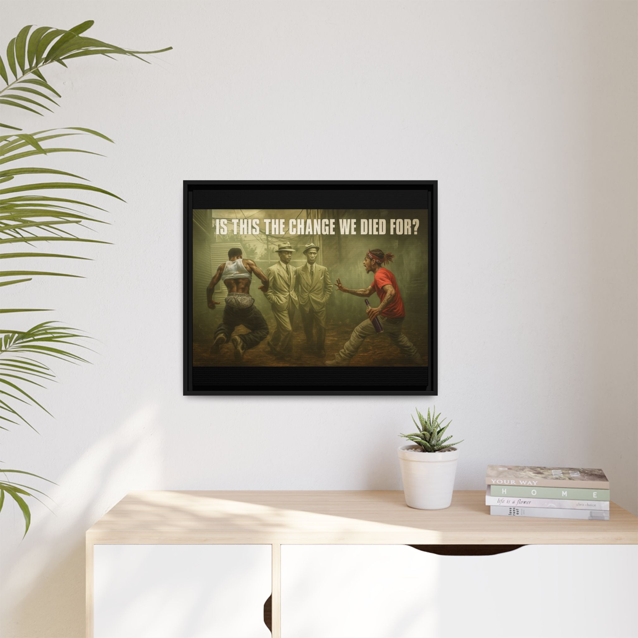 Framed Art Print: 'Is This The Change We Died For?' - Social Commentary Wall Decor, Black History Art, Motivational Home Decor, Gift [...]