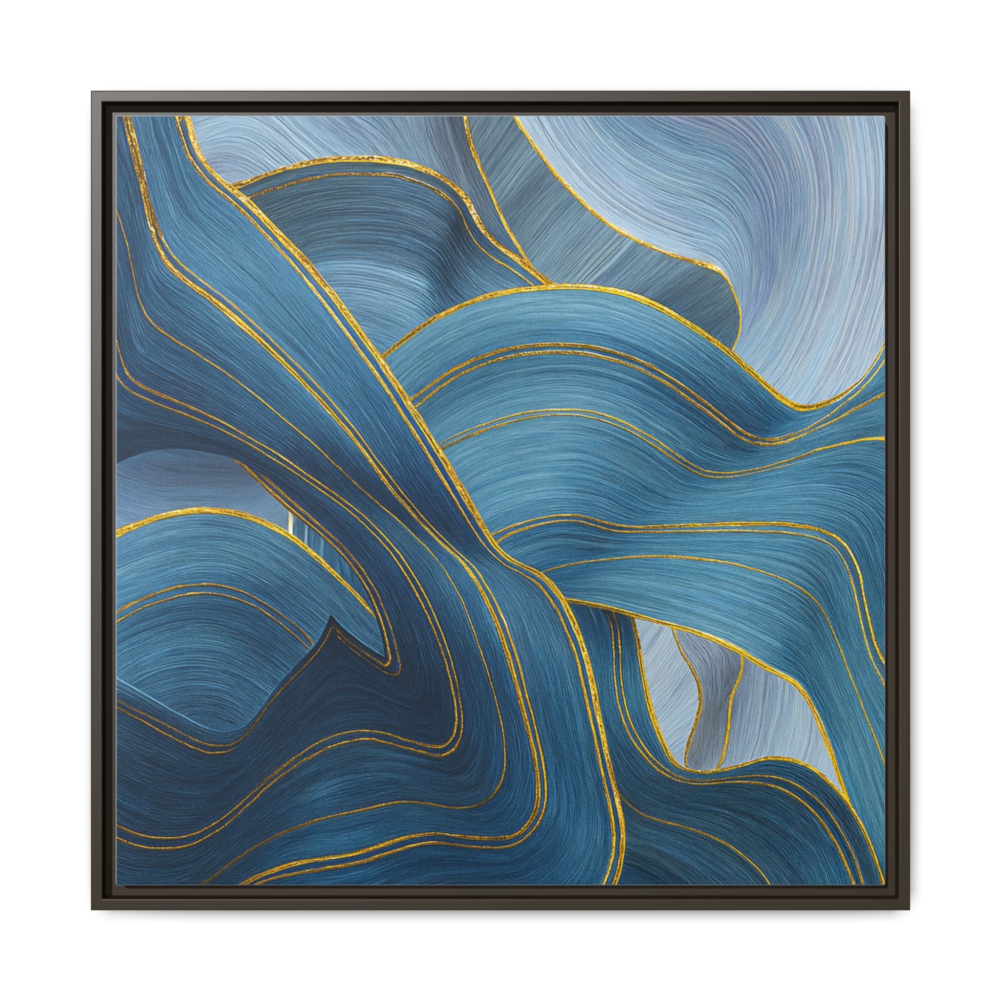 Blue Swirl Golden Trim