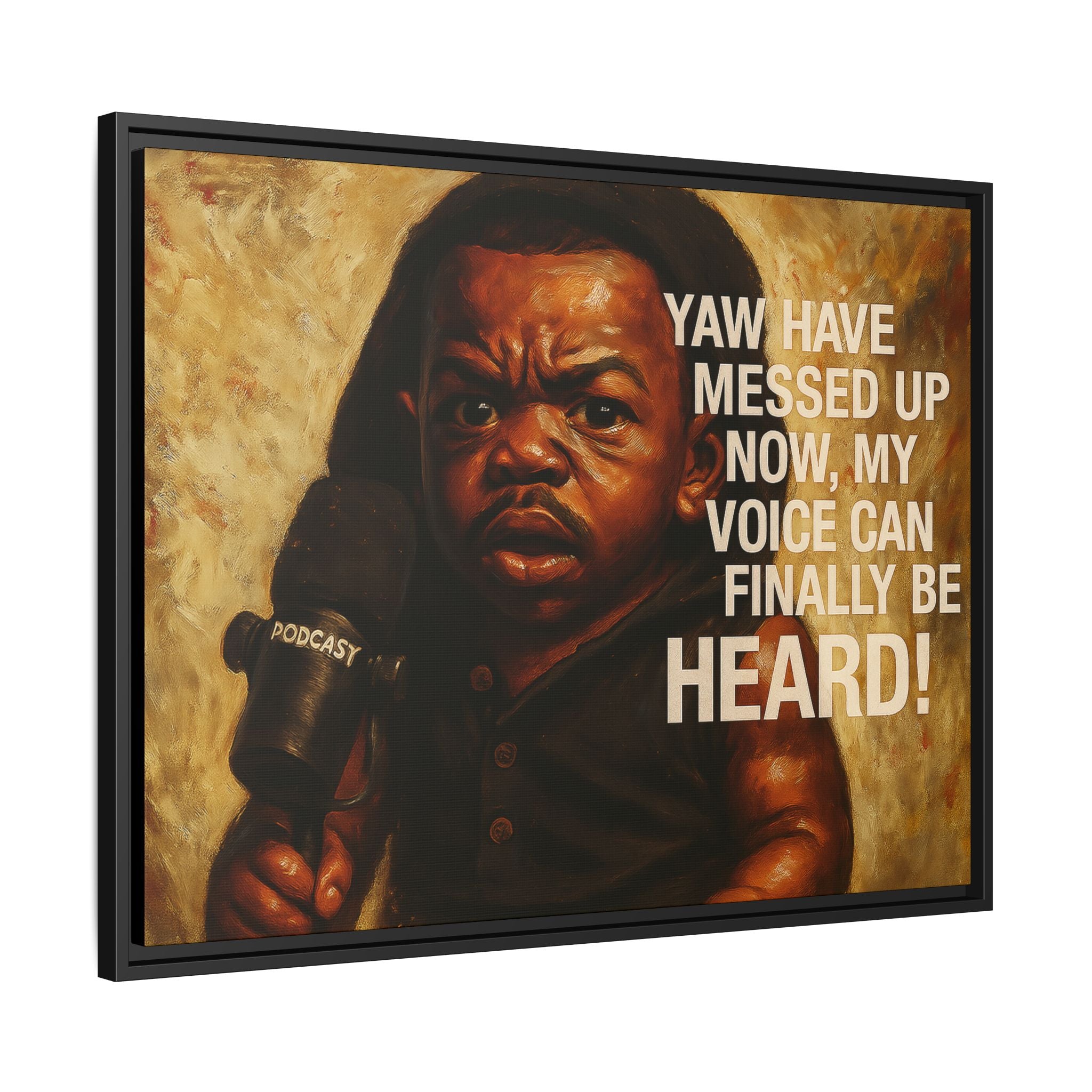 Framed Art Print of Empowering Voice Illustration, Home Decor, Gift for Podcasters, Unique Wall Art, Inspiring Room Accent