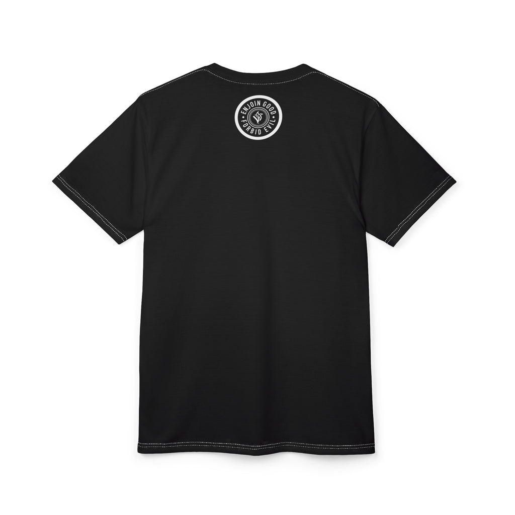 Nunchuck Enjoin Good X Forbid Evil — Black Tee