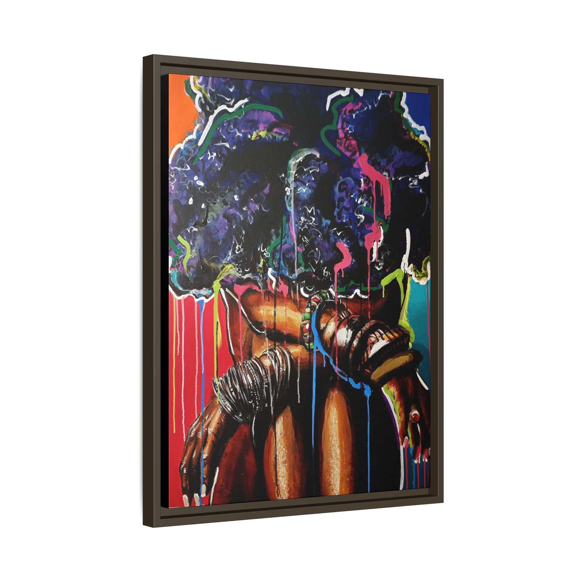 Bold Colorful Fro Lady