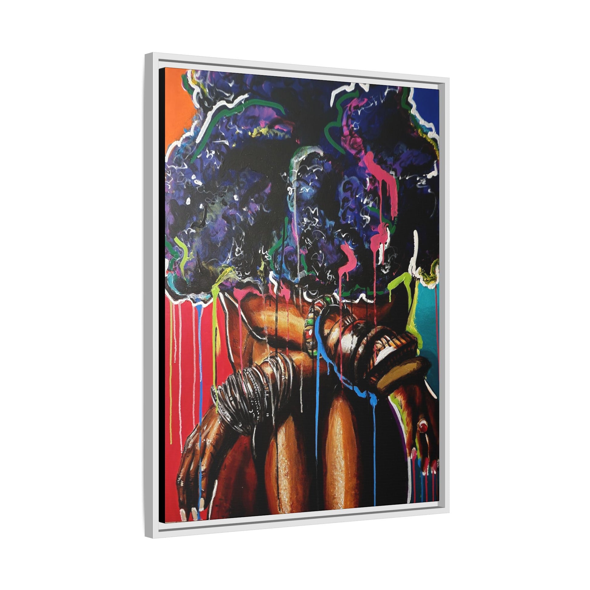 Bold Colorful Fro Lady