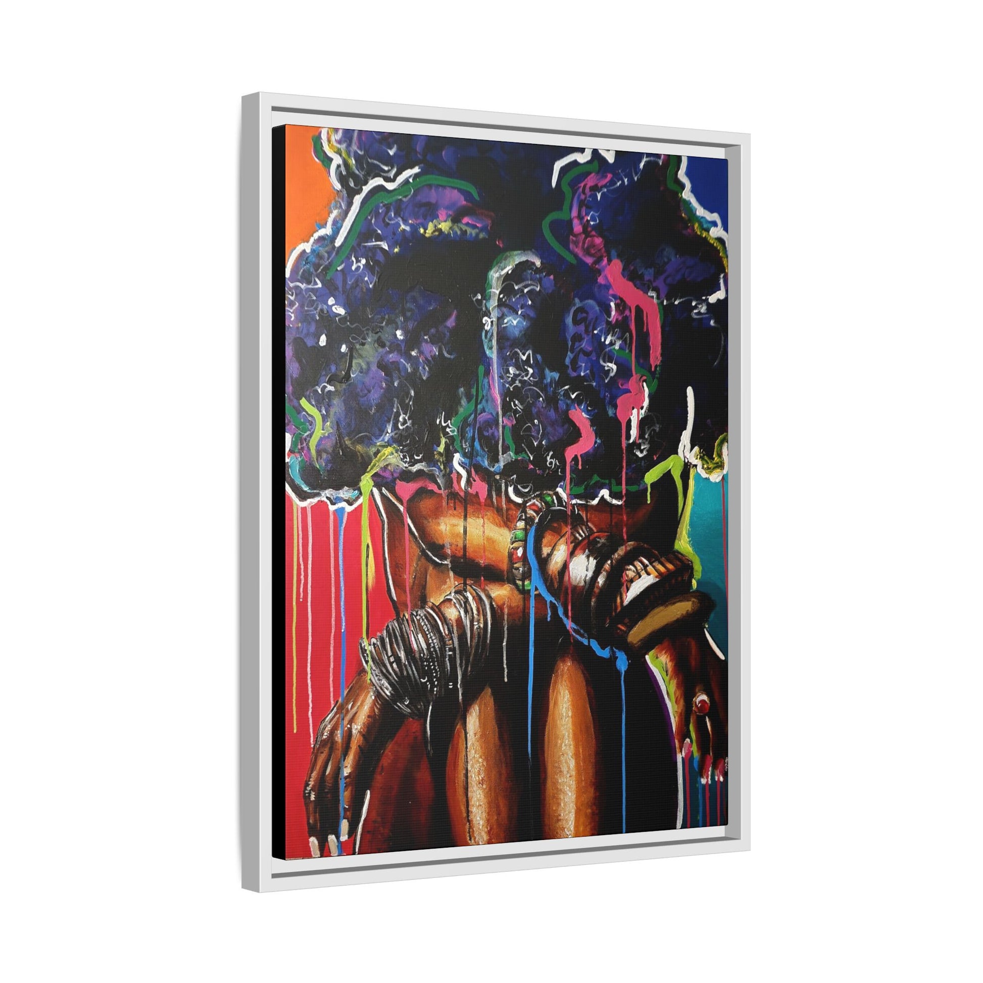 Bold Colorful Fro Lady