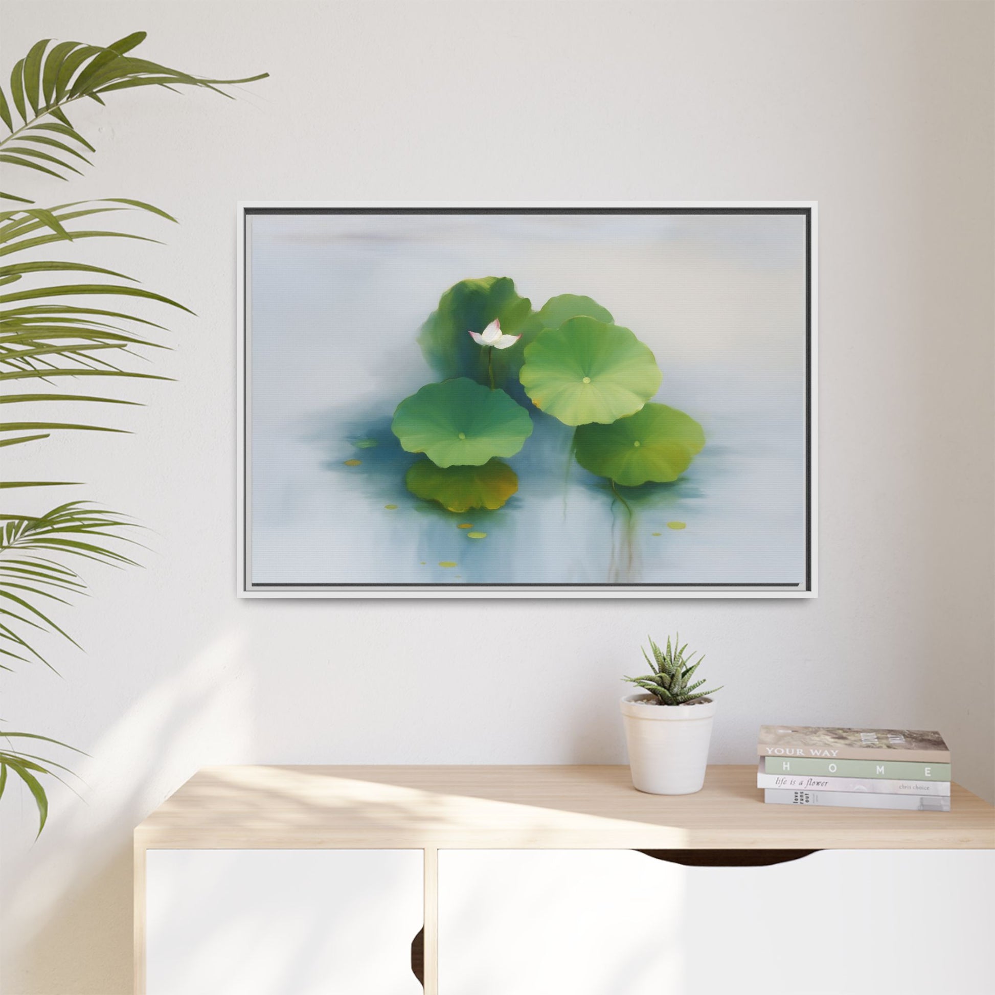 Serene Green Lotus