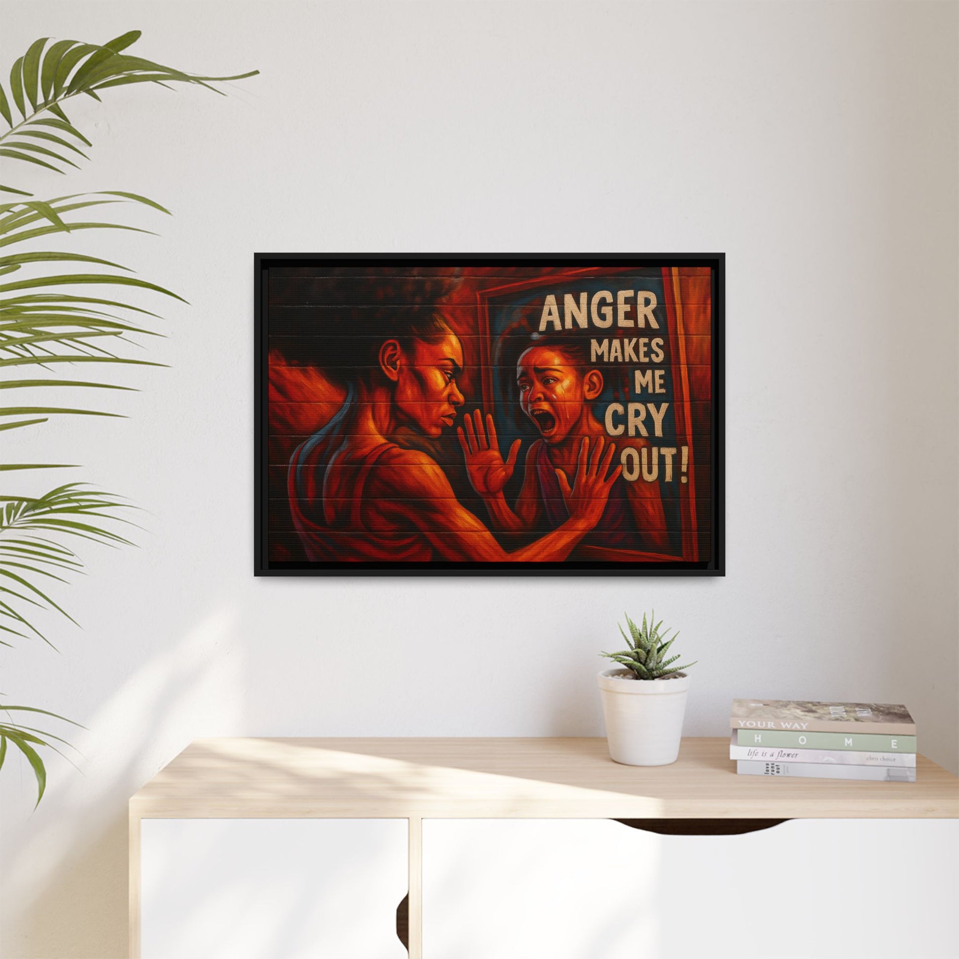 Framed Wall Art - Emotionally Resonant Canvas, Inspirational Home Decor, Powerful Motivational Gift, Unique Art for Self-Reflection