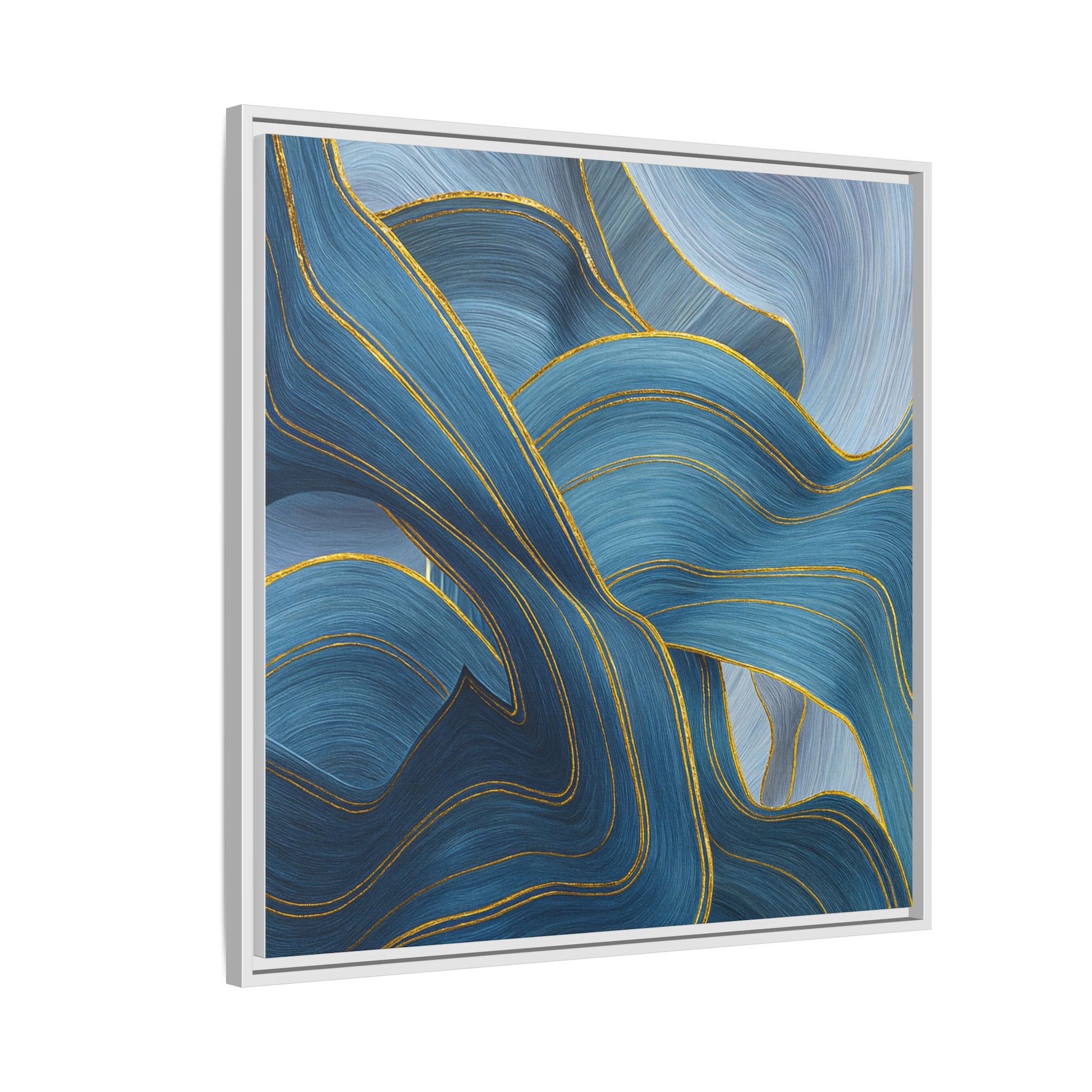 Blue Swirl Golden Trim