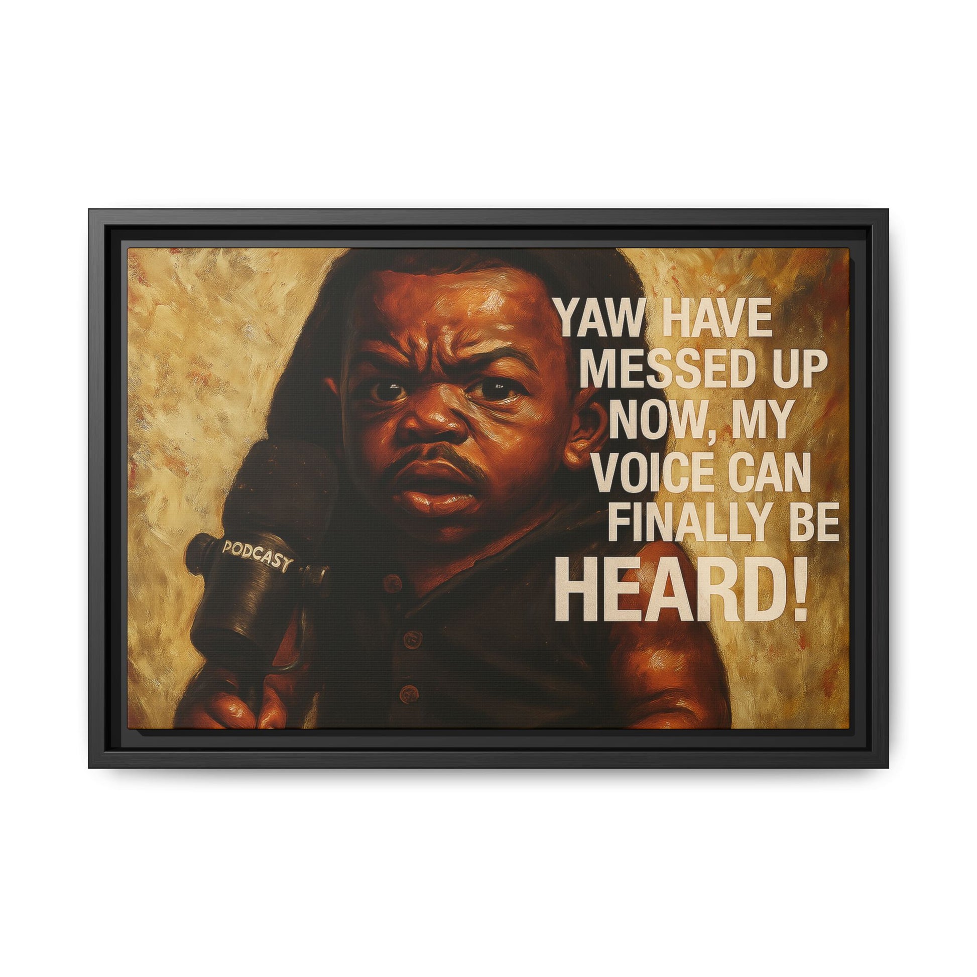 Framed Art Print of Empowering Voice Illustration, Home Decor, Gift for Podcasters, Unique Wall Art, Inspiring Room Accent