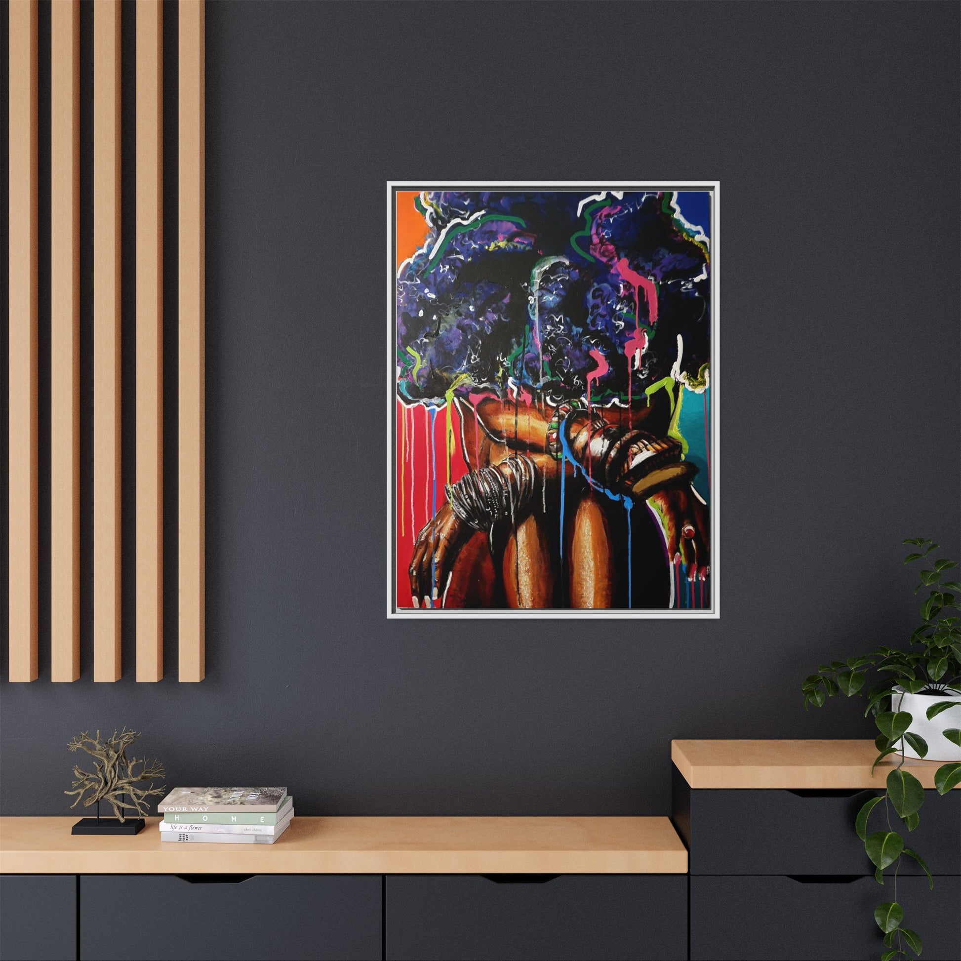 Bold Colorful Fro Lady