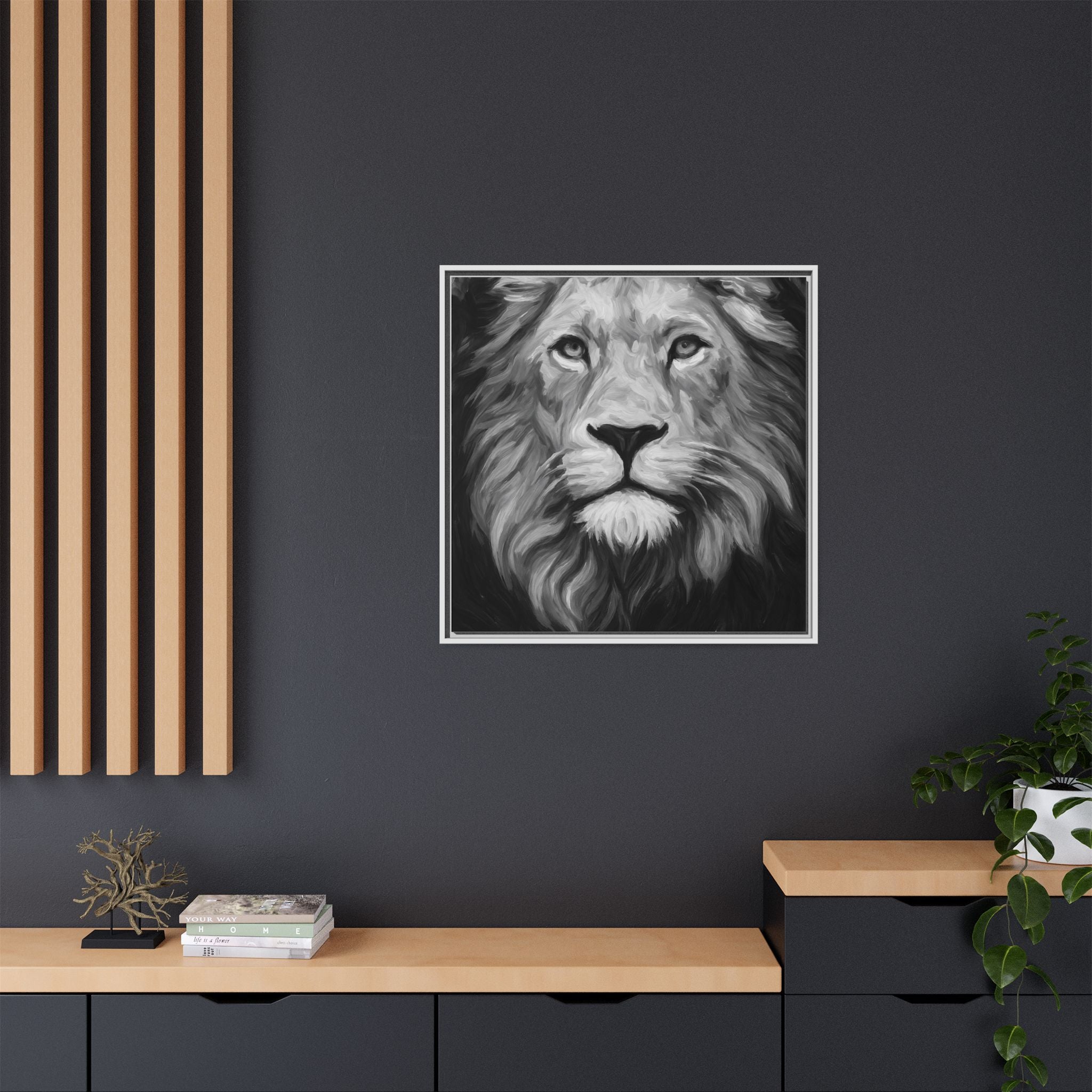 Black and White Lion 1