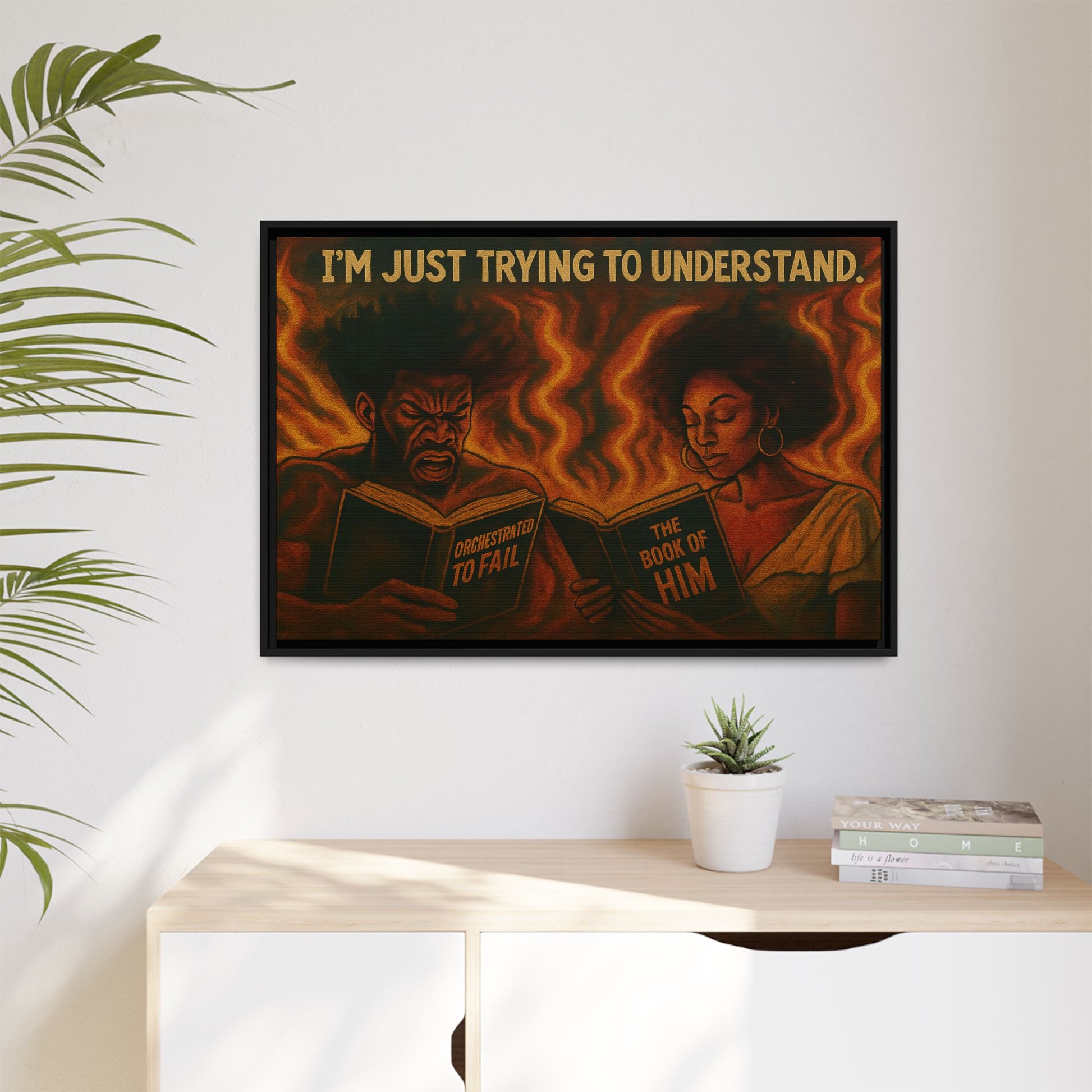 Colorful Motivational Wall Art, Inspirational Home Decor, Black Art Print, Gift for Parents, Empowerment Artwork, Framed Canvas