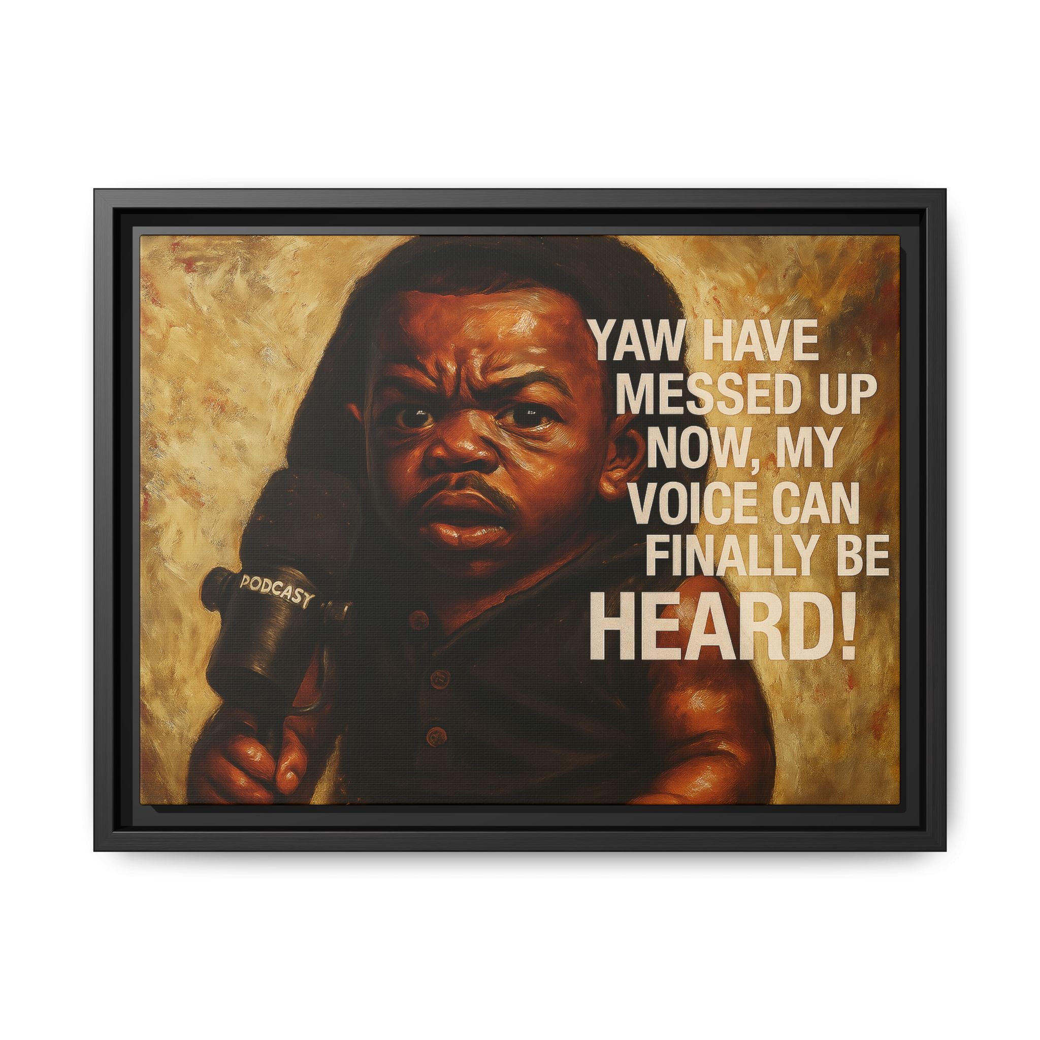 Framed Art Print of Empowering Voice Illustration, Home Decor, Gift for Podcasters, Unique Wall Art, Inspiring Room Accent