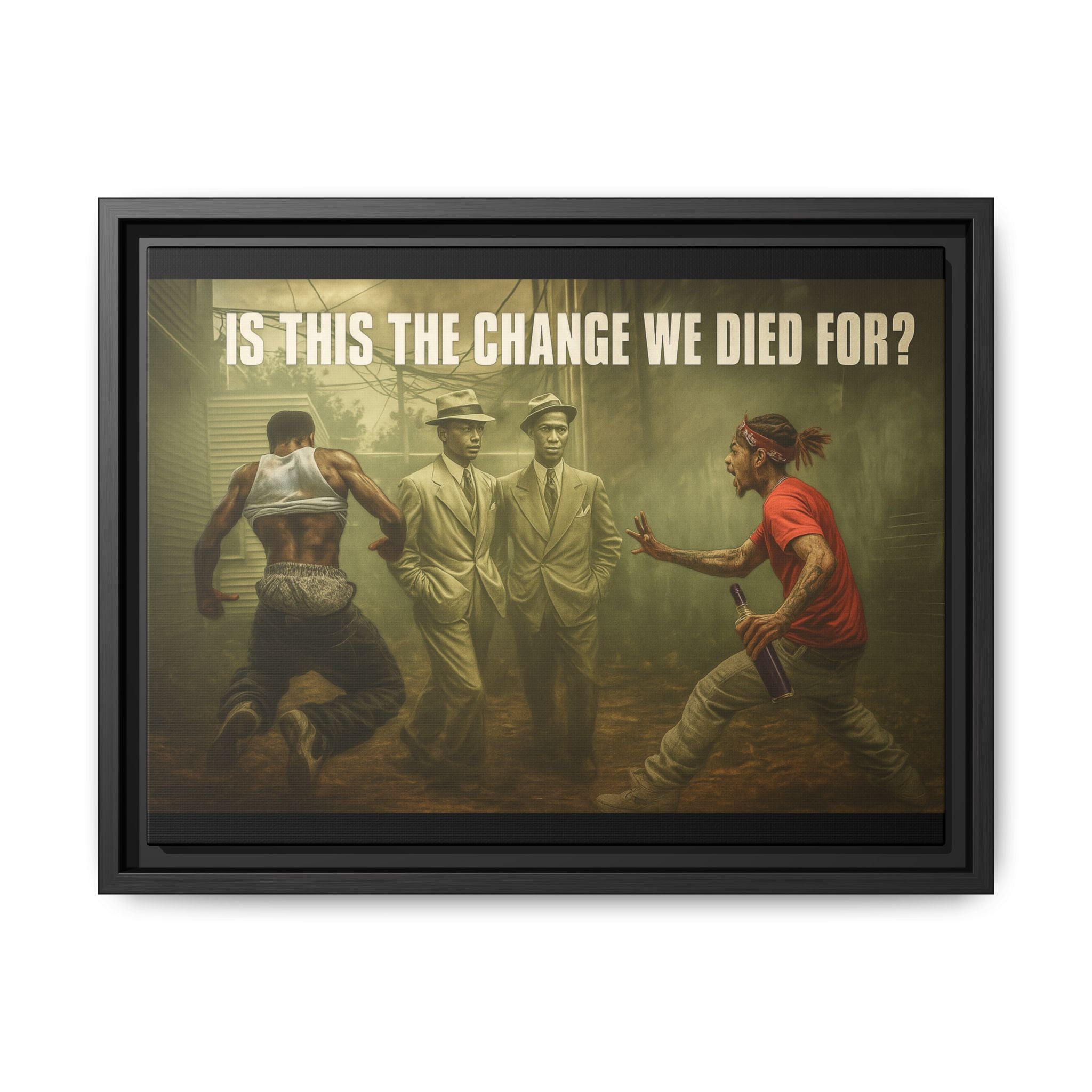 Framed Art Print: 'Is This The Change We Died For?' - Social Commentary Wall Decor, Black History Art, Motivational Home Decor, Gift [...]