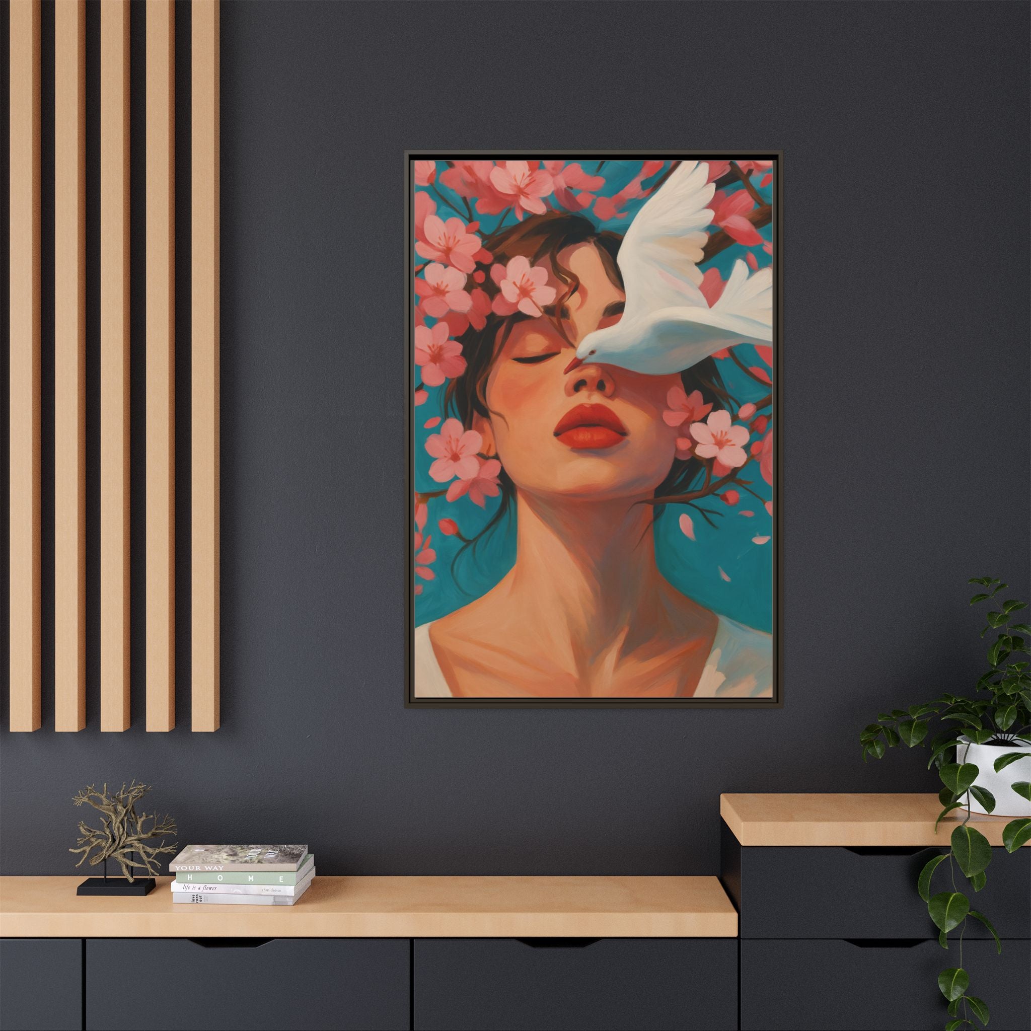 Pink Floral Serenity Dove