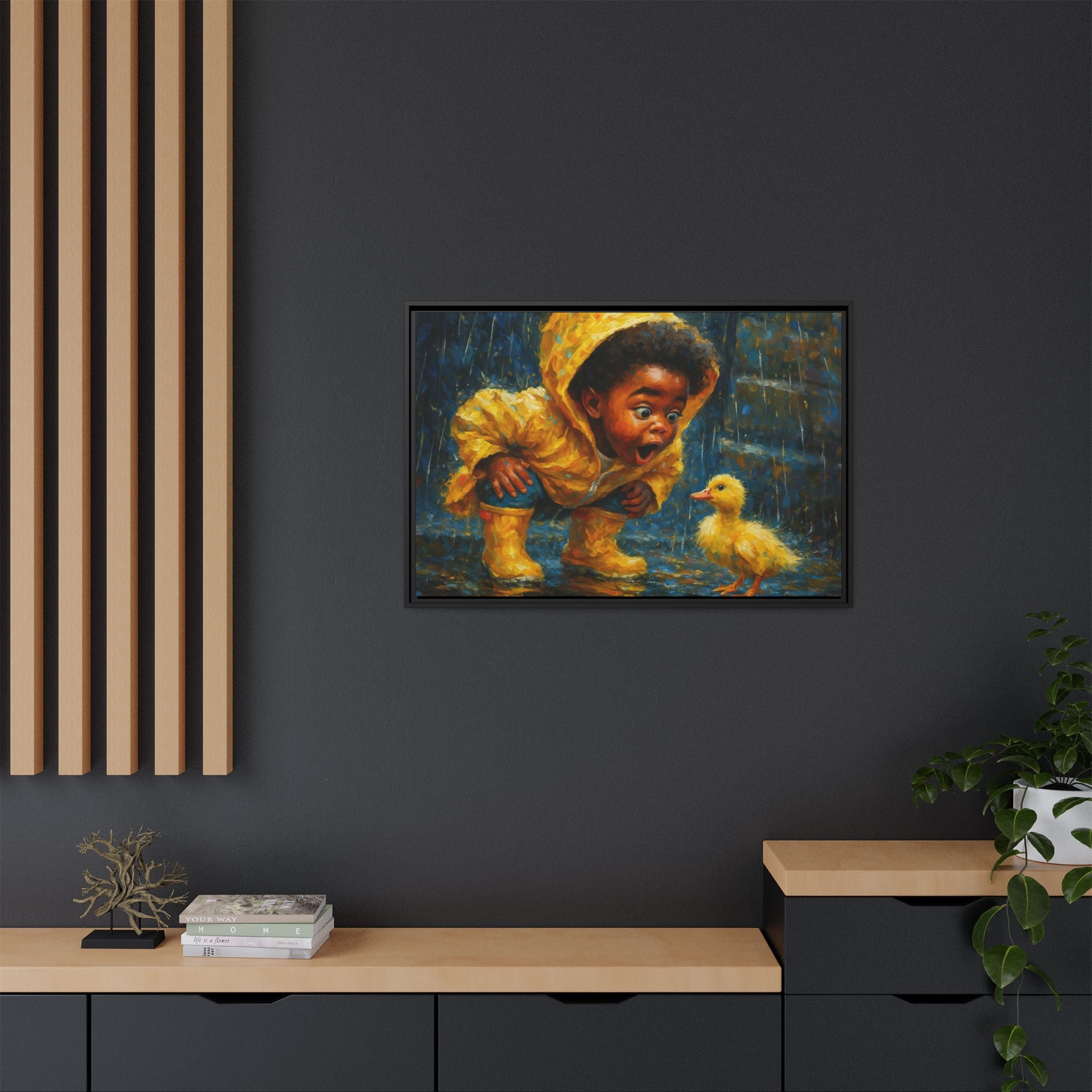 Yellow Child and Duck